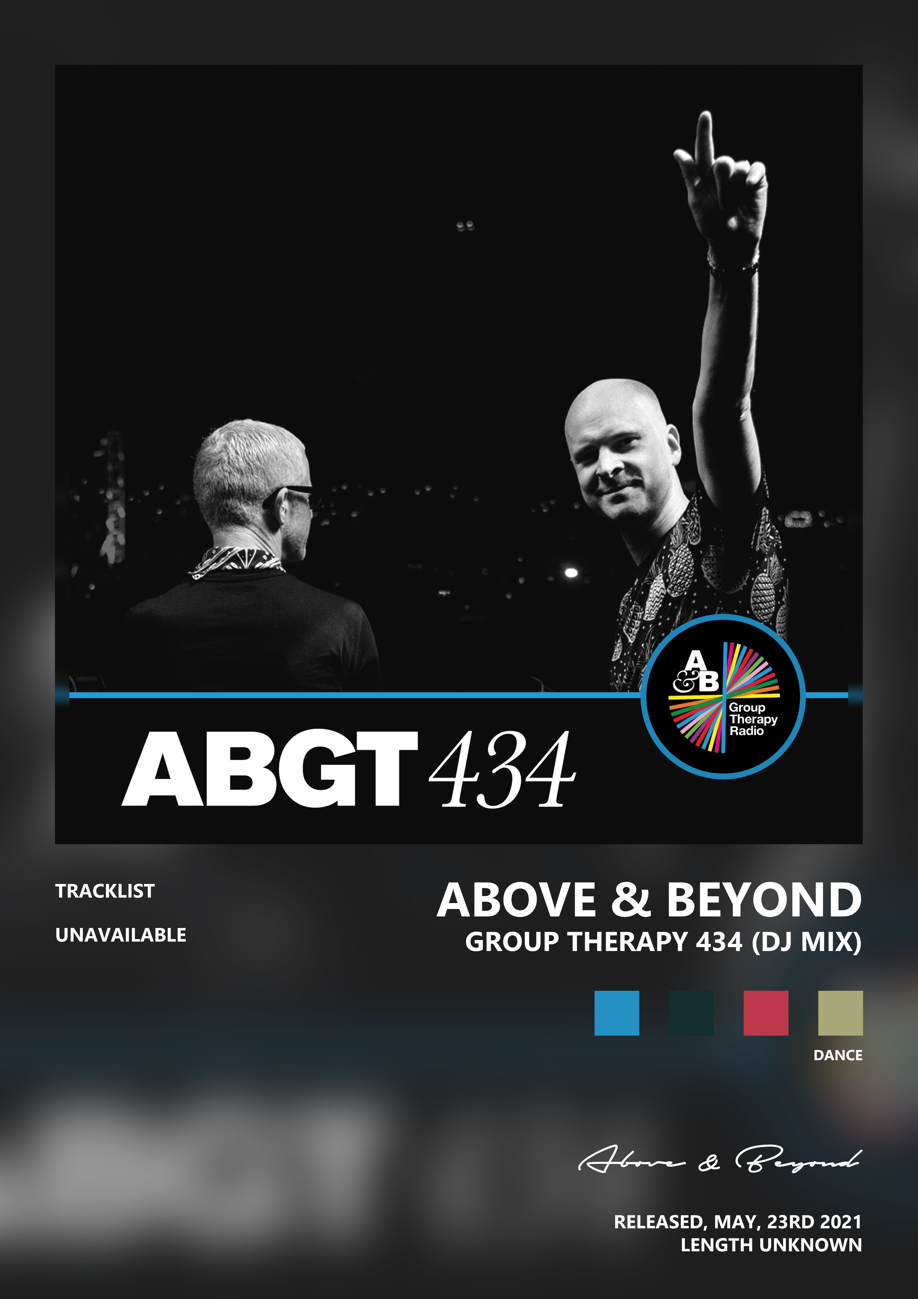 Music poster: Above Beyond - Group Therapy 434 DJ Mix