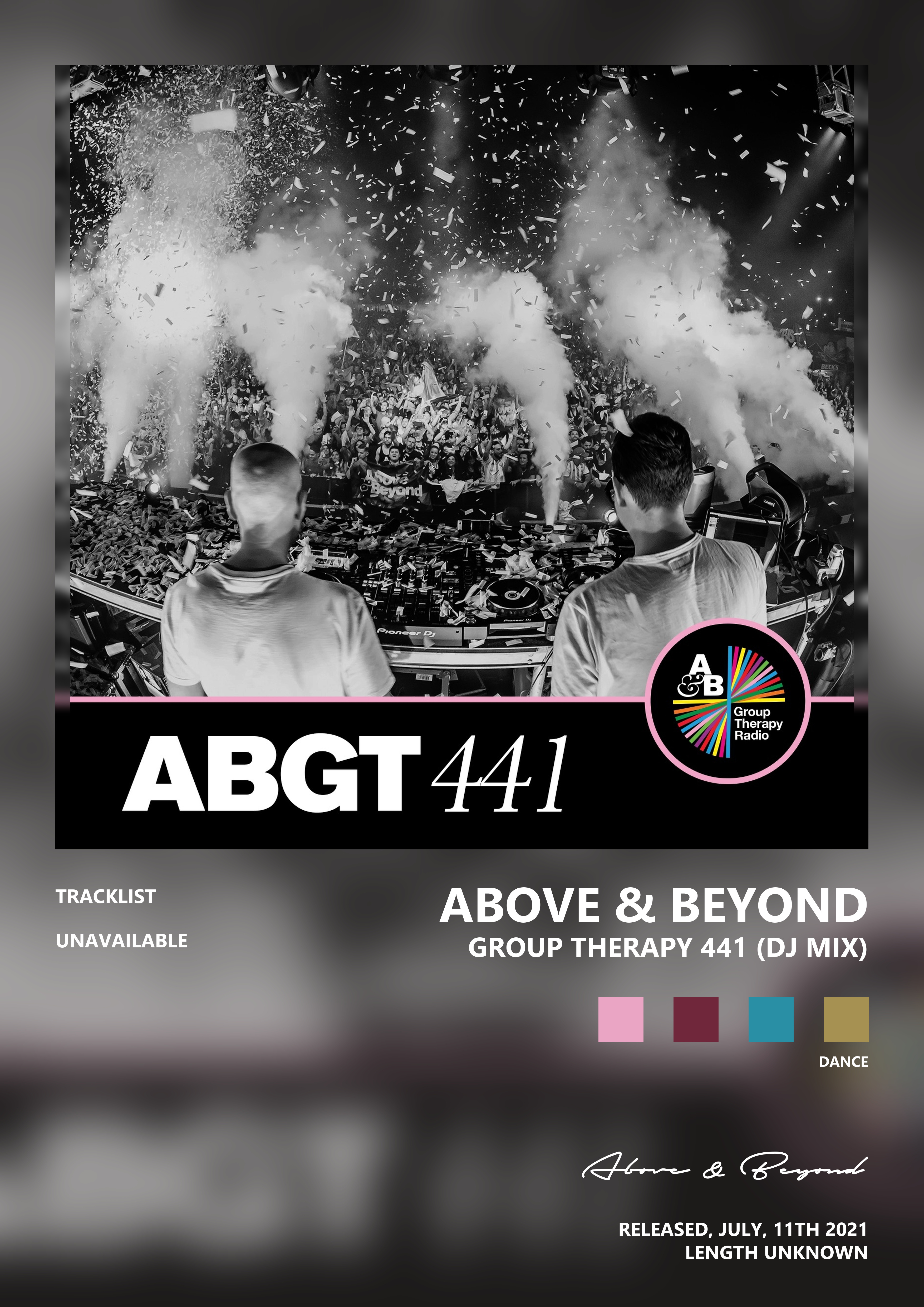 Music poster: Above Beyond - Group Therapy 441 DJ Mix