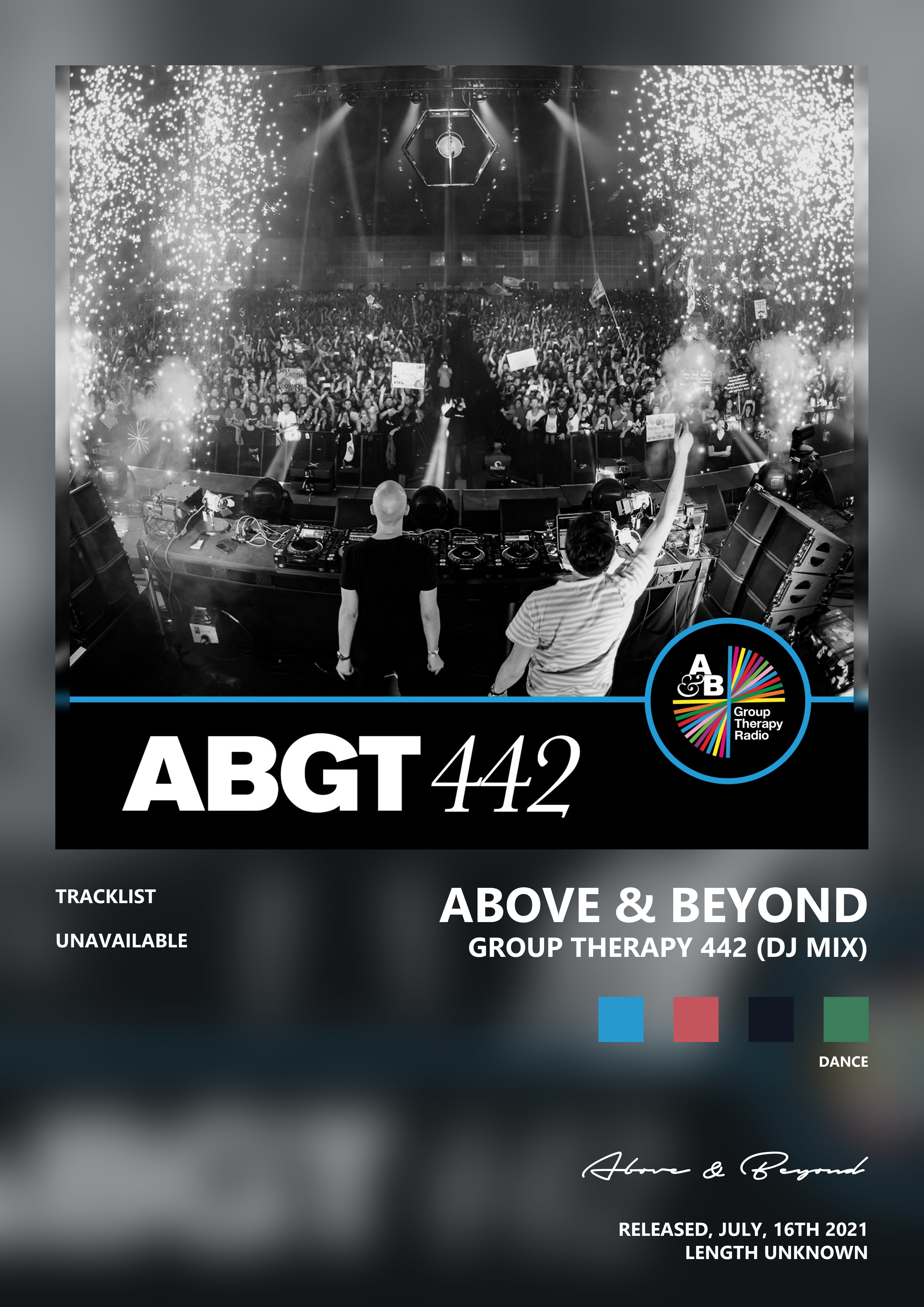 Music poster: Above Beyond - Group Therapy 442 DJ Mix