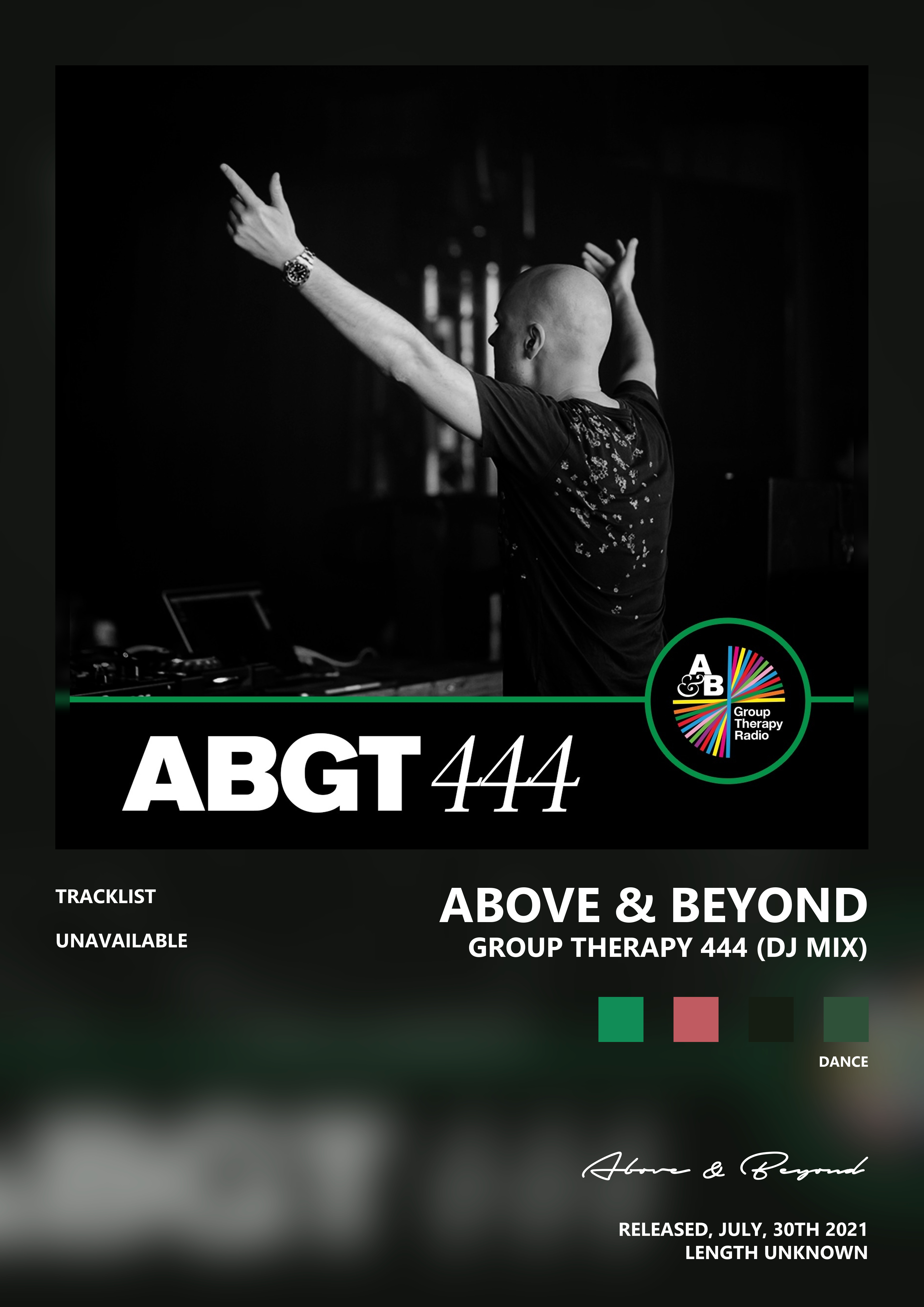 Music poster: Above Beyond - Group Therapy 444 DJ Mix