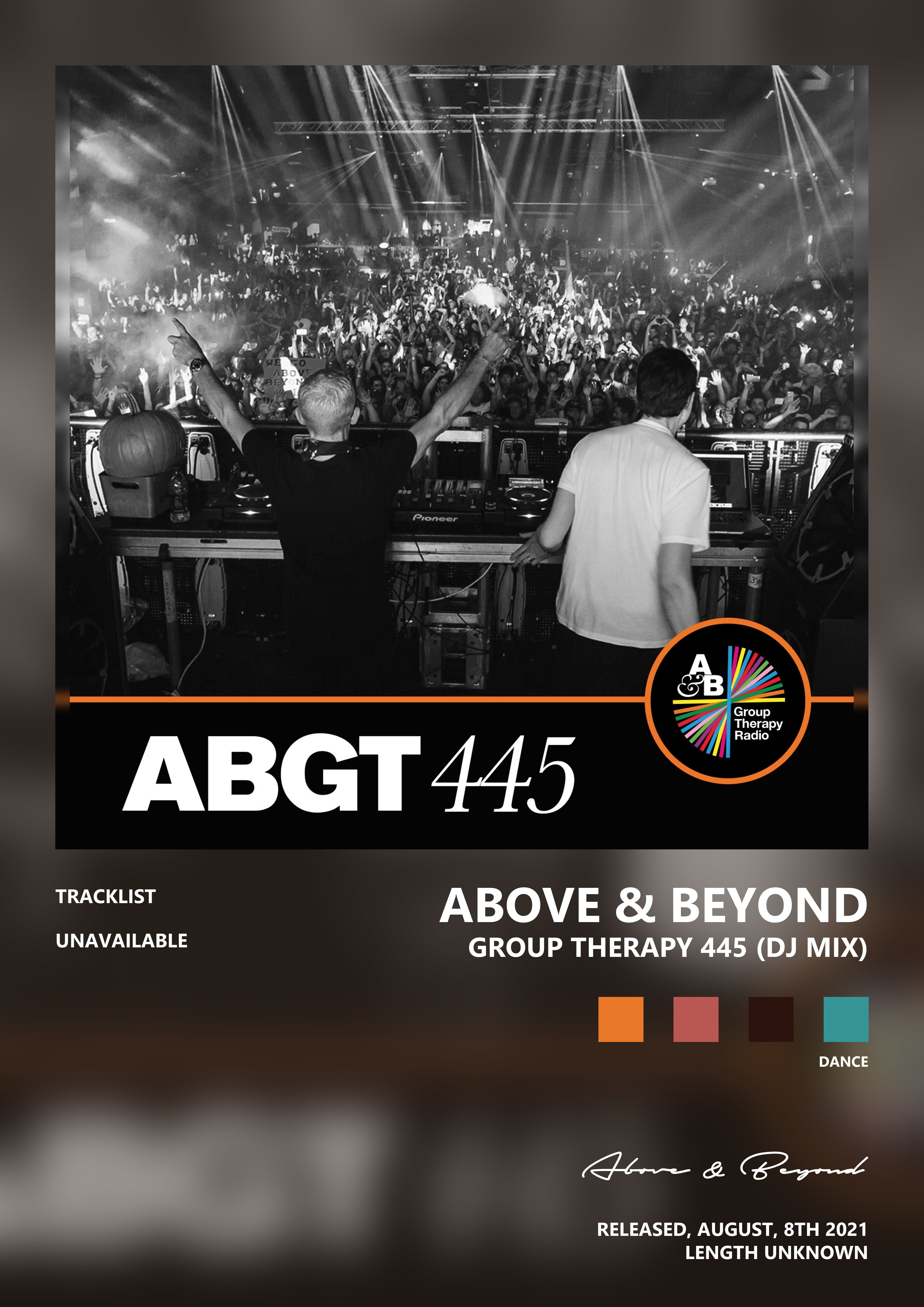 Music poster: Above Beyond - Group Therapy 445 DJ Mix
