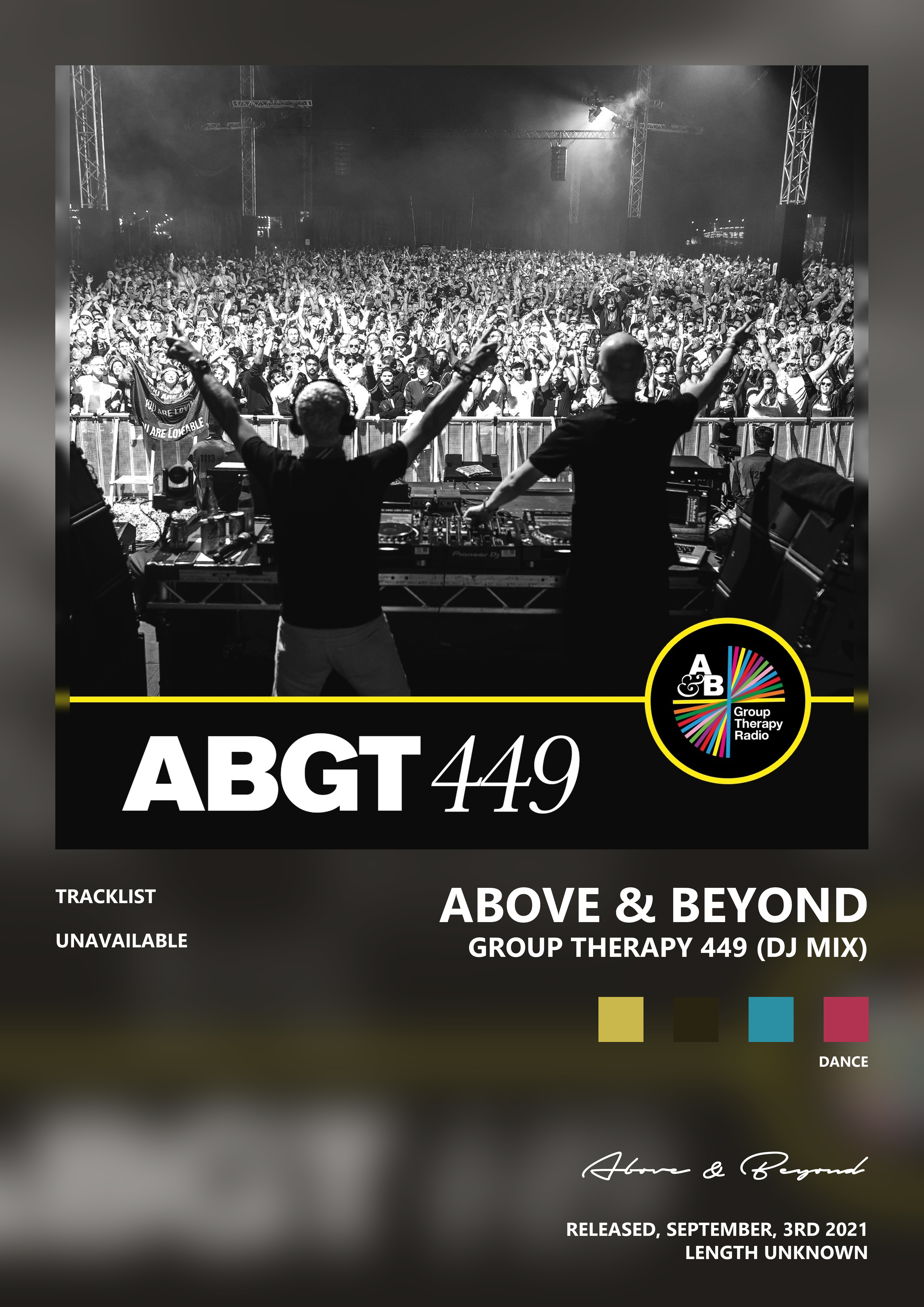 Music poster: Above Beyond - Group Therapy 449 DJ Mix