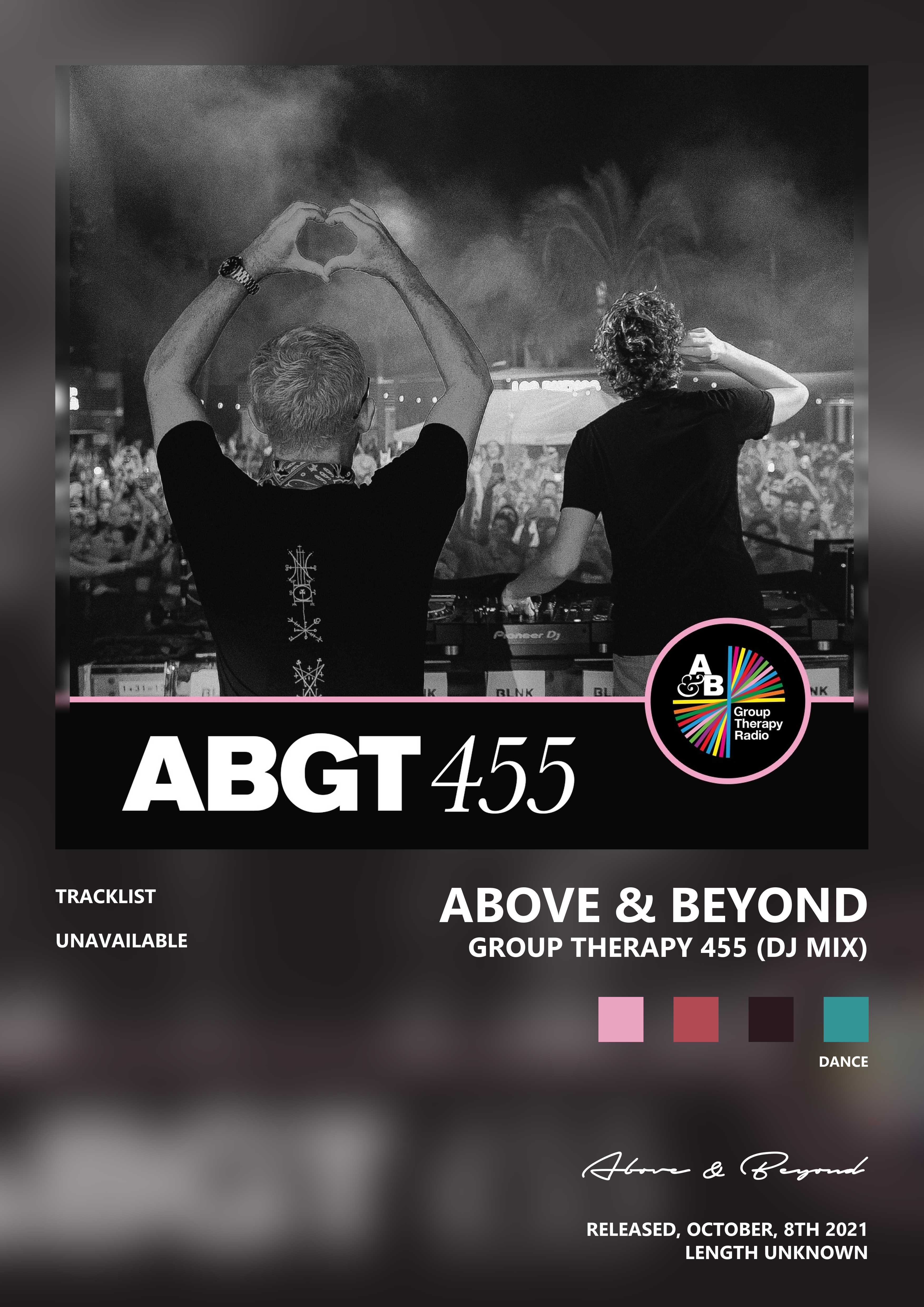 Music poster: Above Beyond - Group Therapy 455 DJ Mix