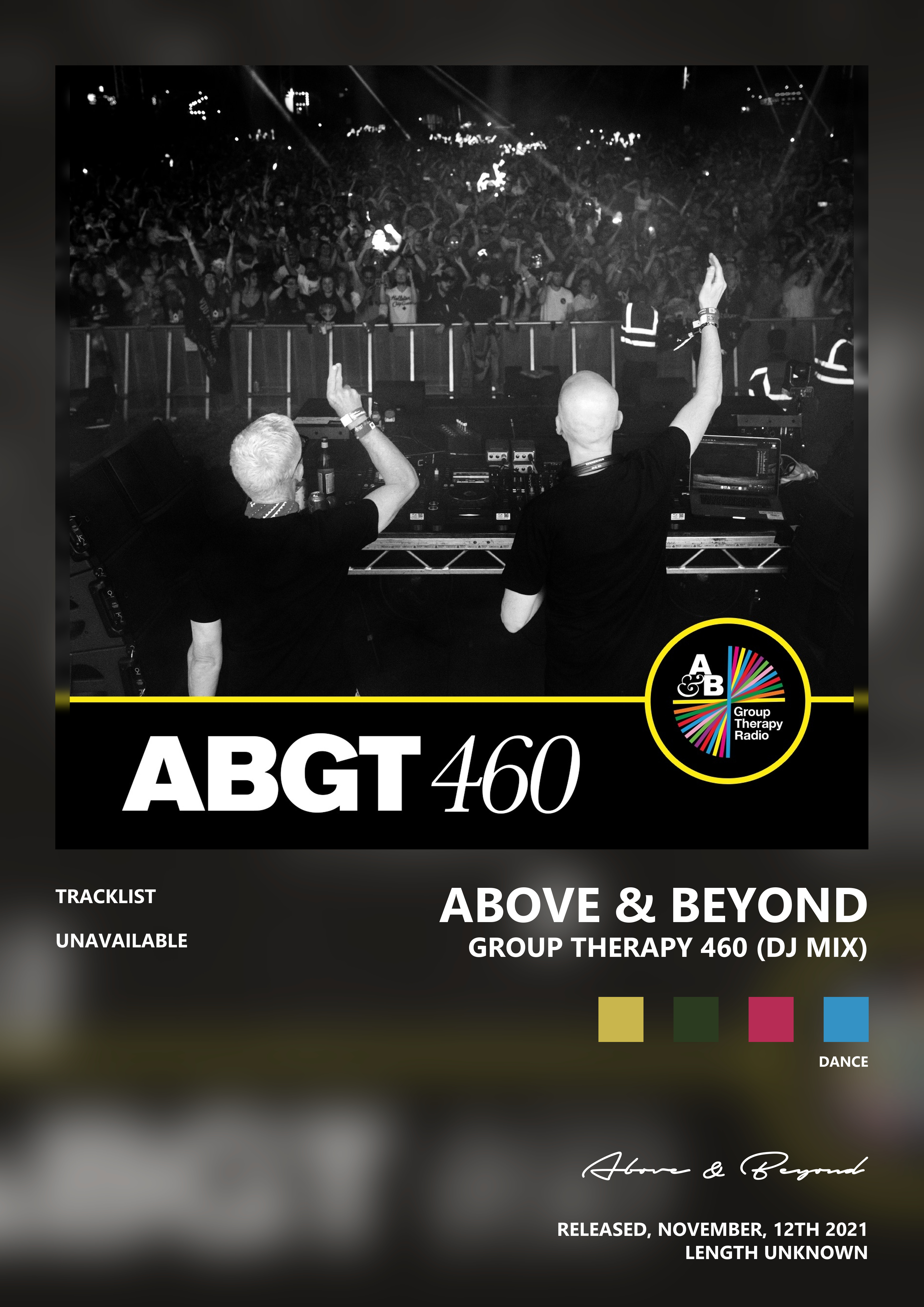 Music poster: Above Beyond - Group Therapy 460 DJ Mix