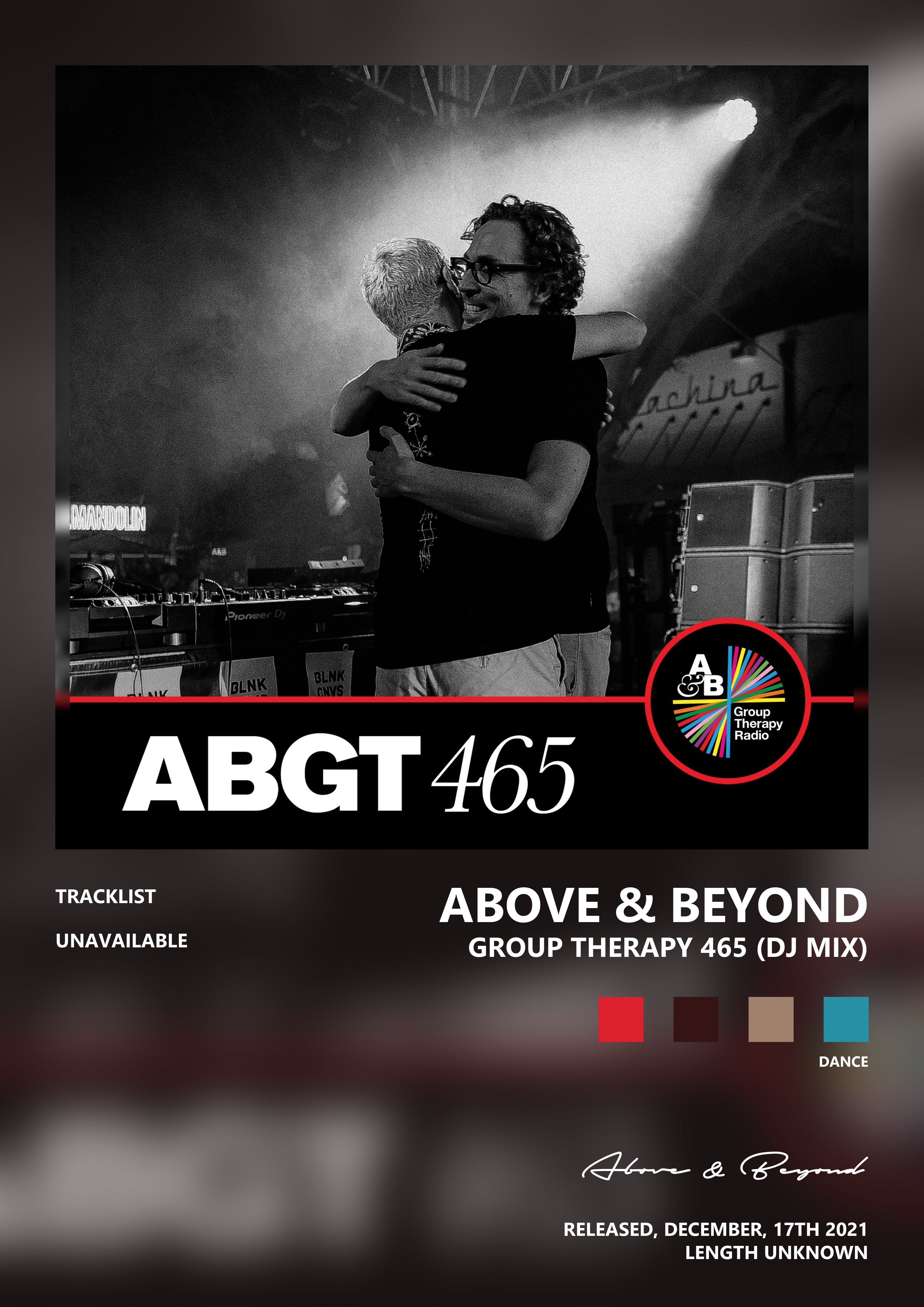 Music poster: Above Beyond - Group Therapy 465 DJ Mix