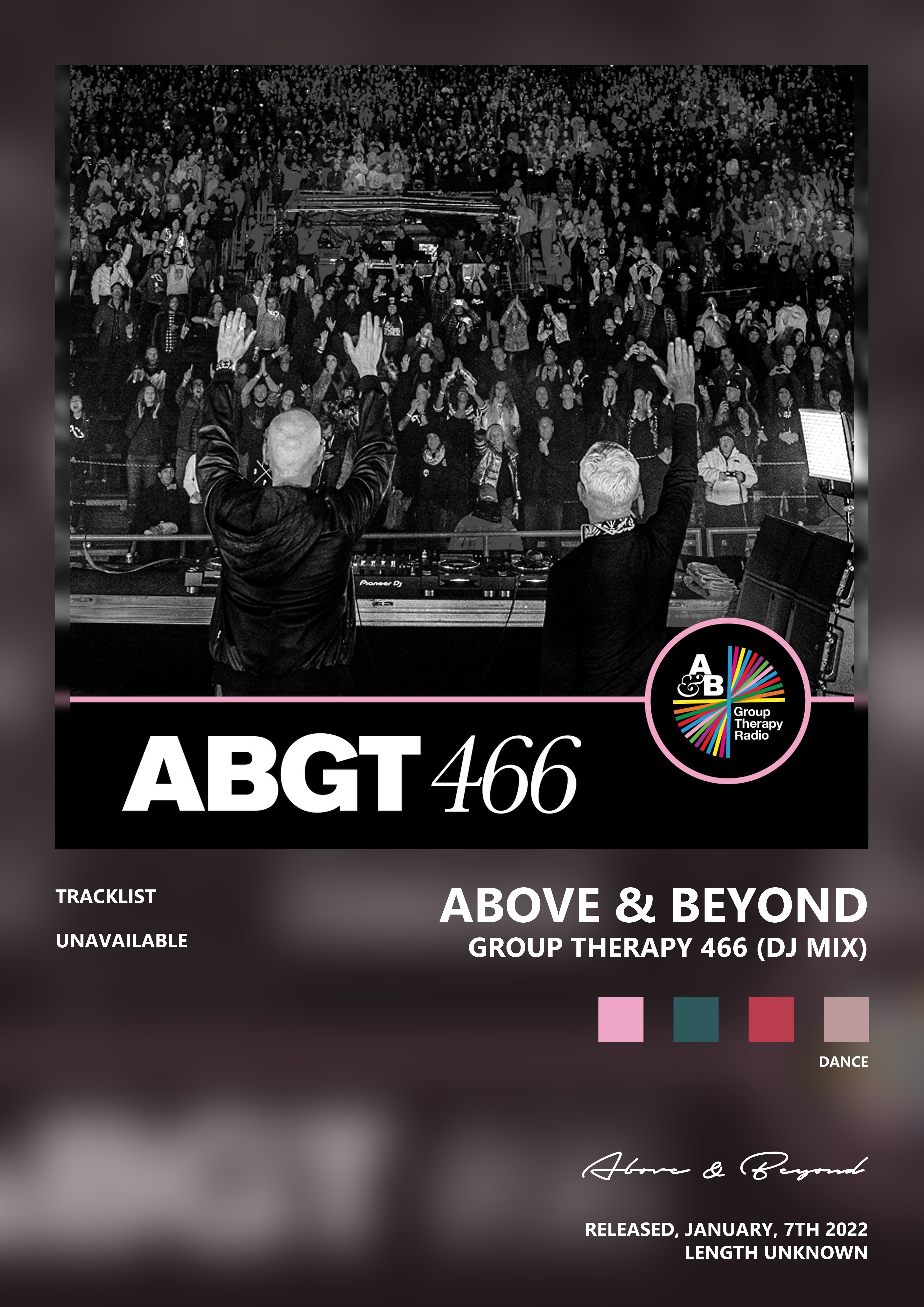Music poster: Above Beyond - Group Therapy 466 DJ Mix