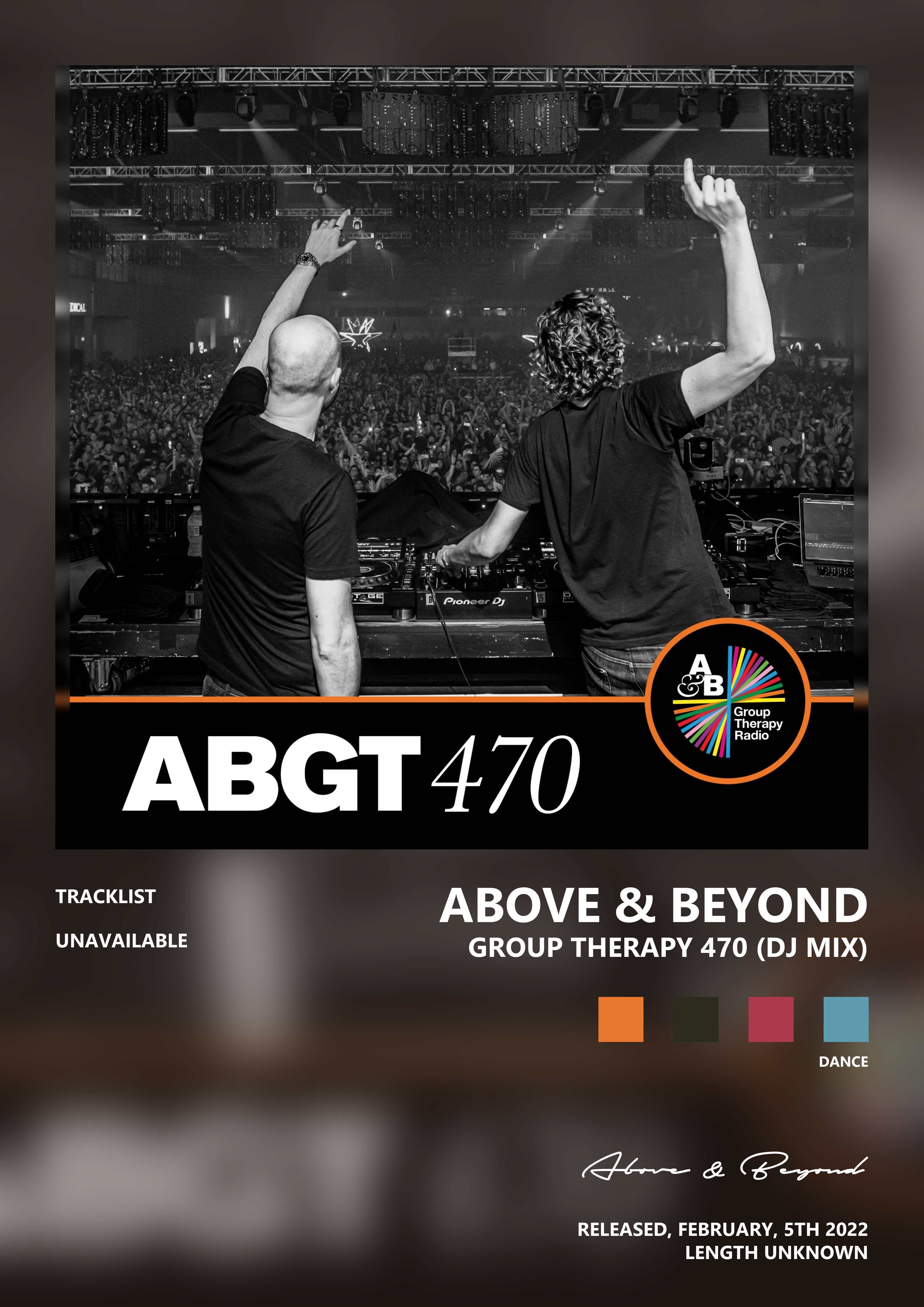 Music poster: Above Beyond - Group Therapy 470 DJ Mix