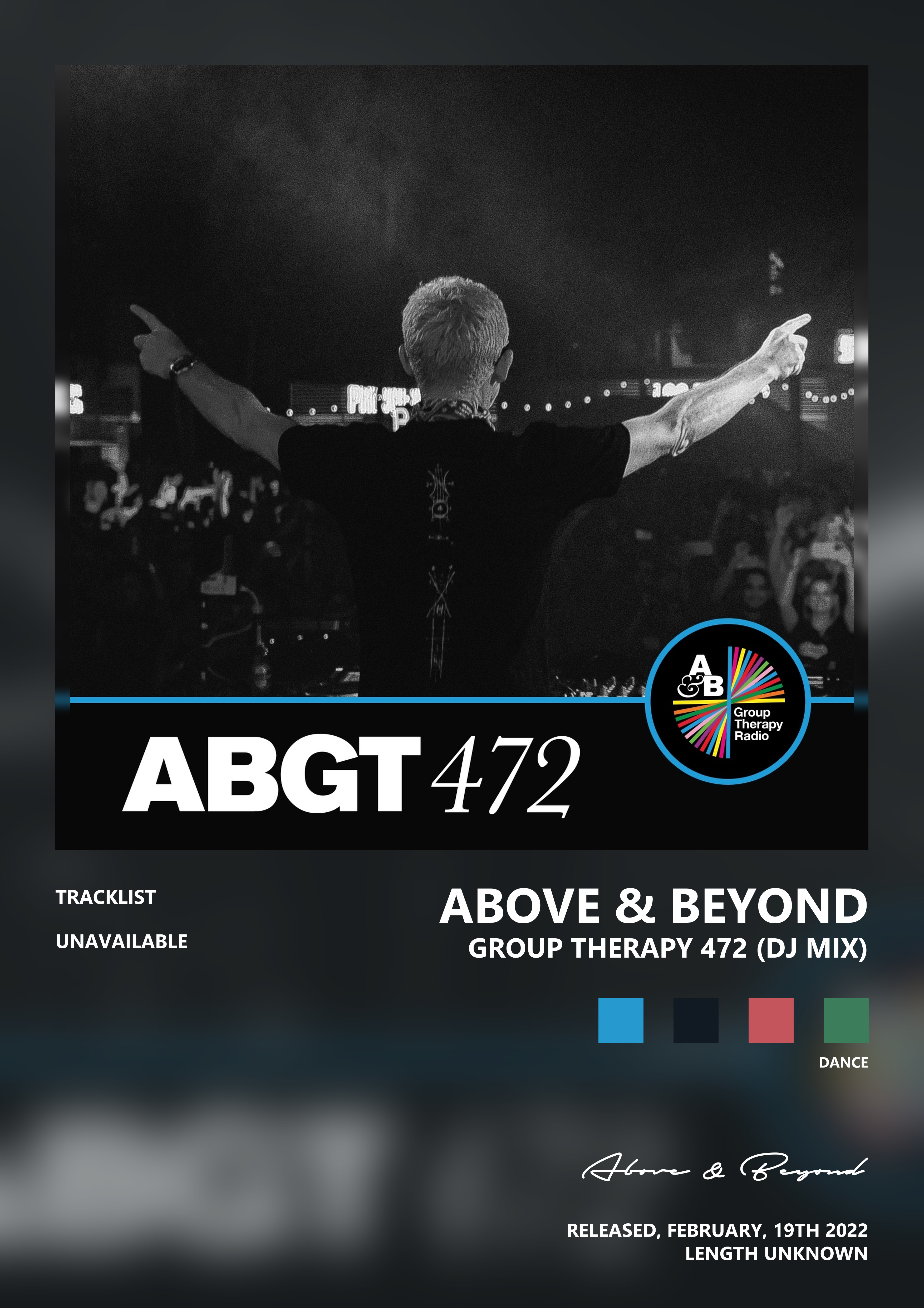 Music poster: Above Beyond - Group Therapy 472 DJ Mix
