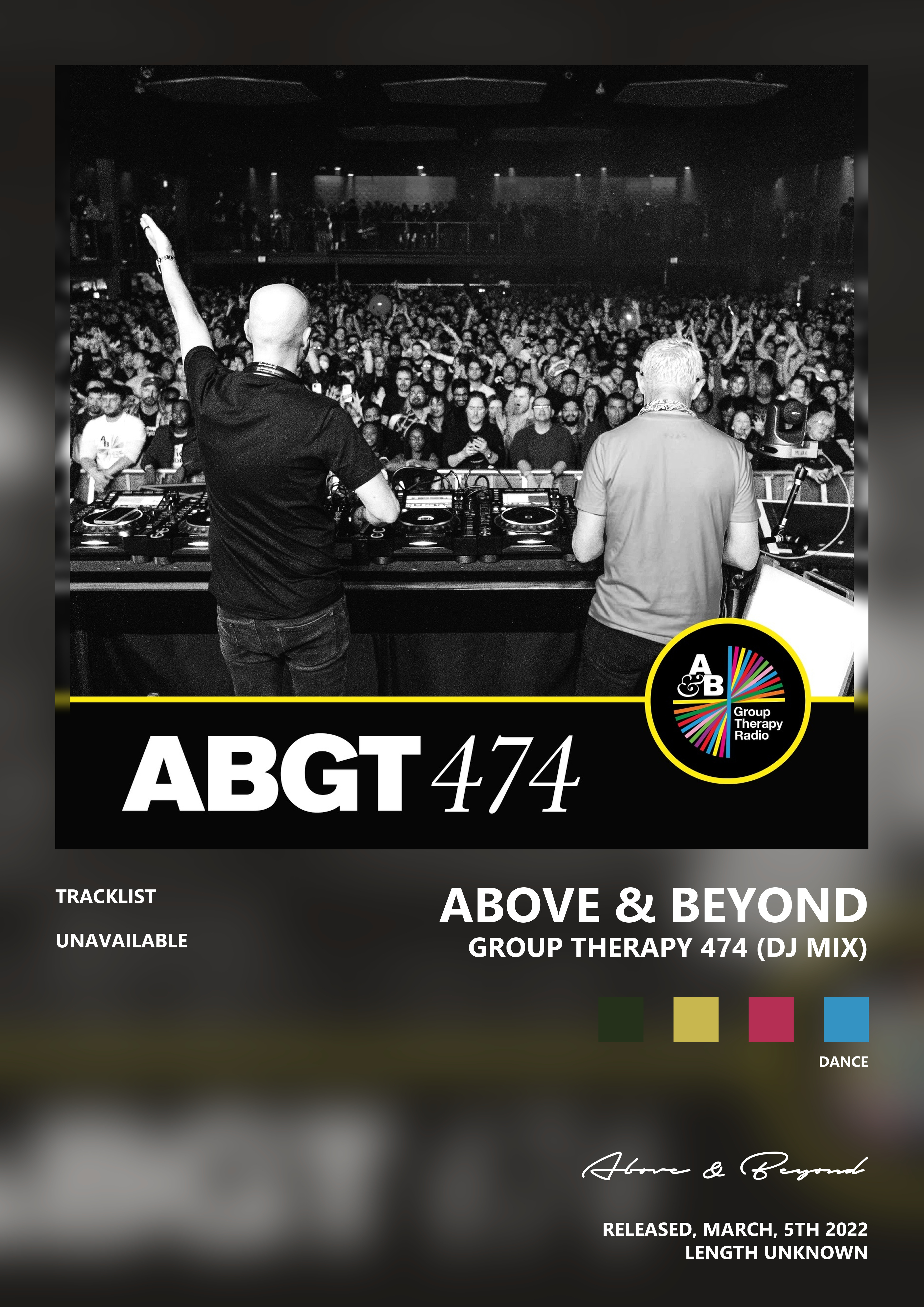 Music poster: Above Beyond - Group Therapy 474 DJ Mix