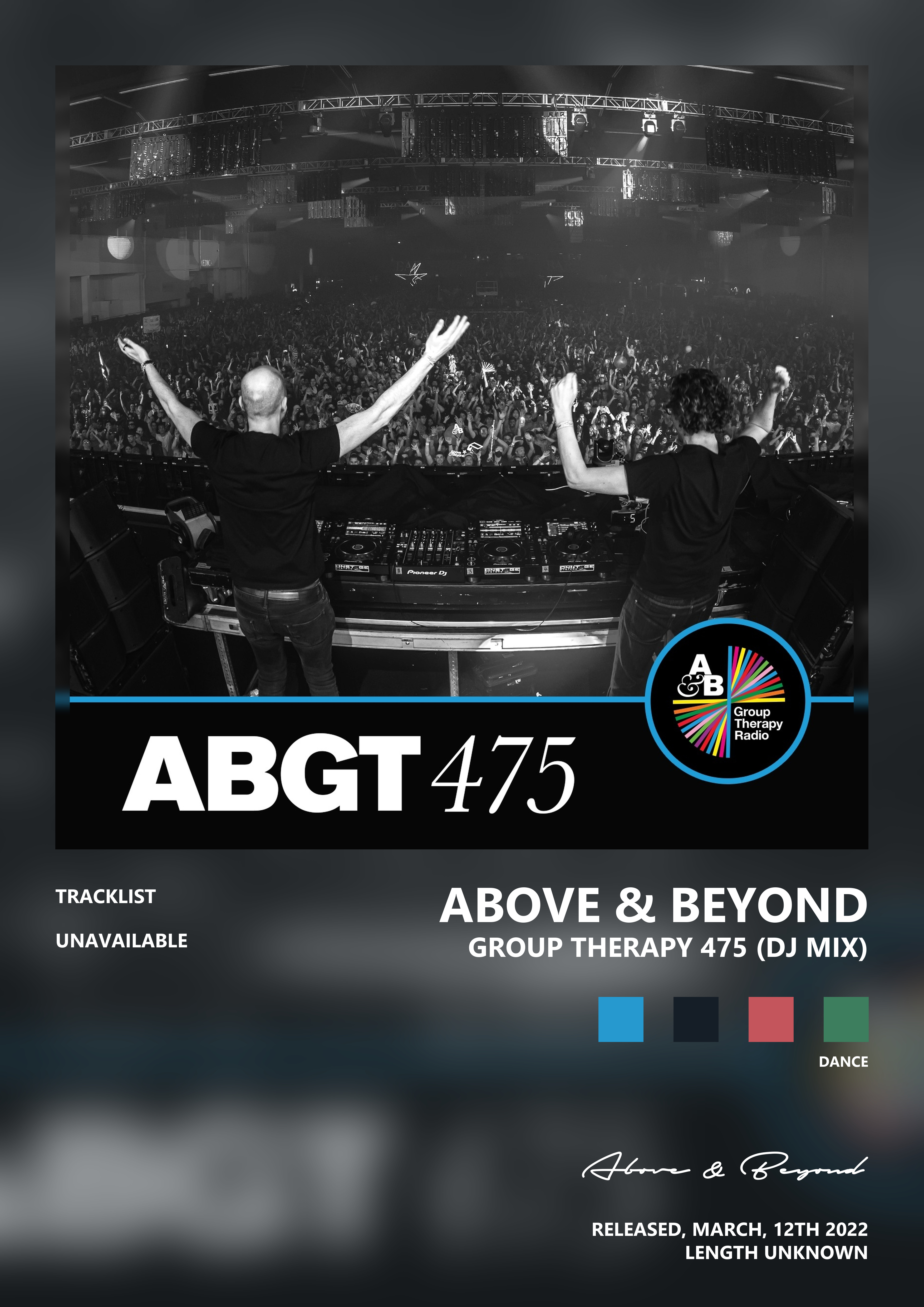 Music poster: Above Beyond - Group Therapy 475 DJ Mix