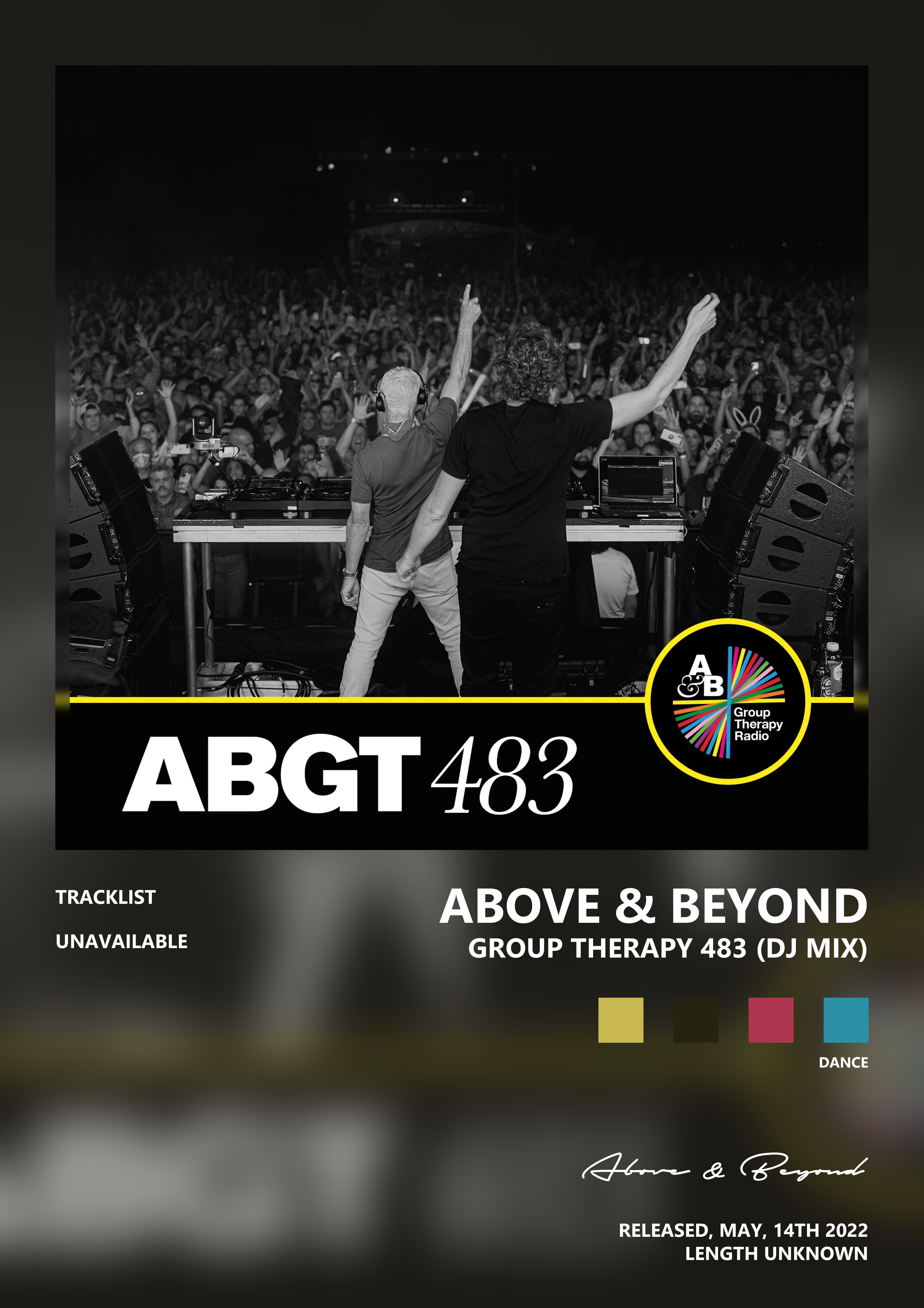 Music poster: Above Beyond - Group Therapy 483 DJ Mix