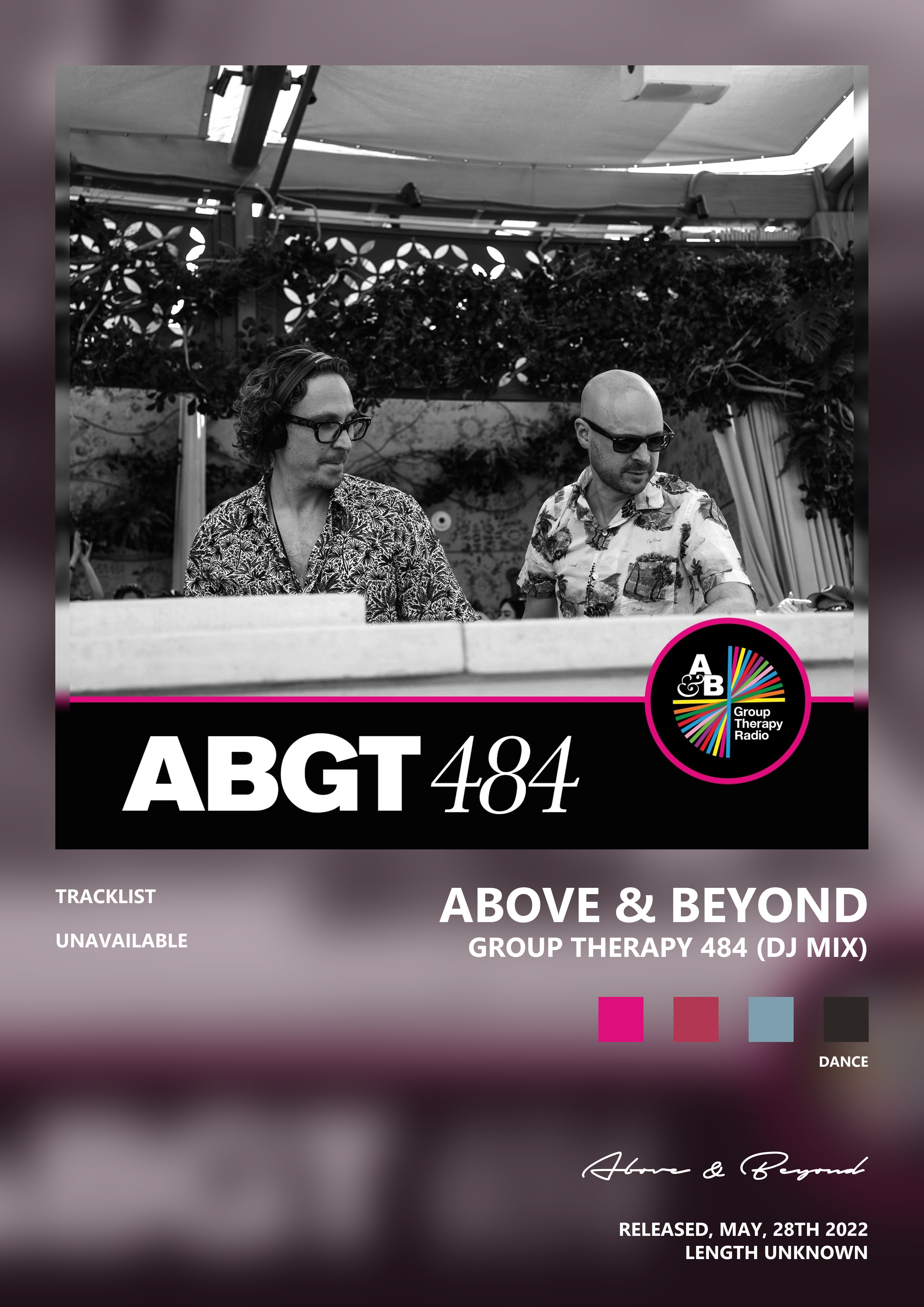 Music poster: Above Beyond - Group Therapy 484 DJ Mix