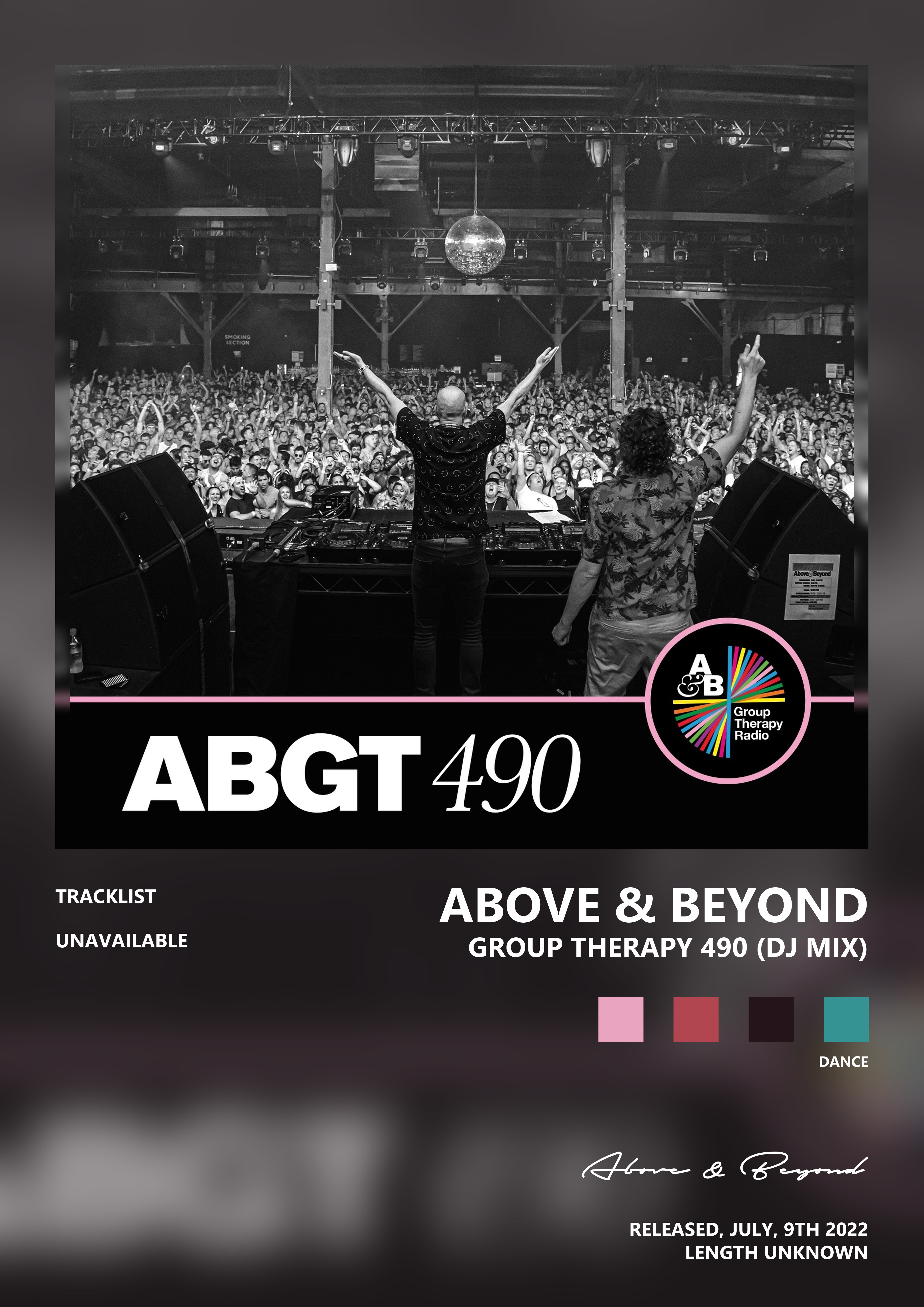 Music poster: Above Beyond - Group Therapy 490 DJ Mix