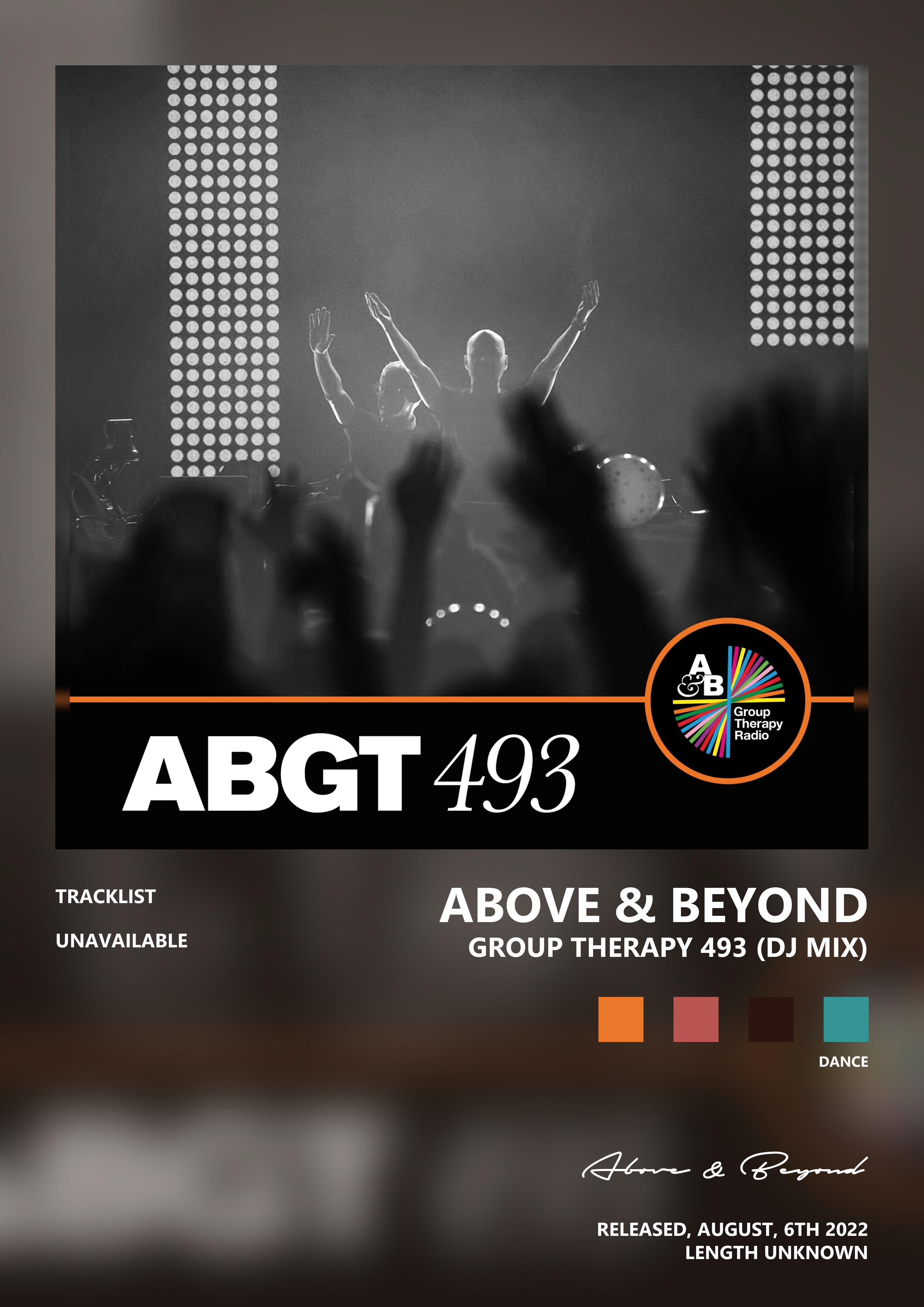 Music poster: Above Beyond - Group Therapy 493 DJ Mix