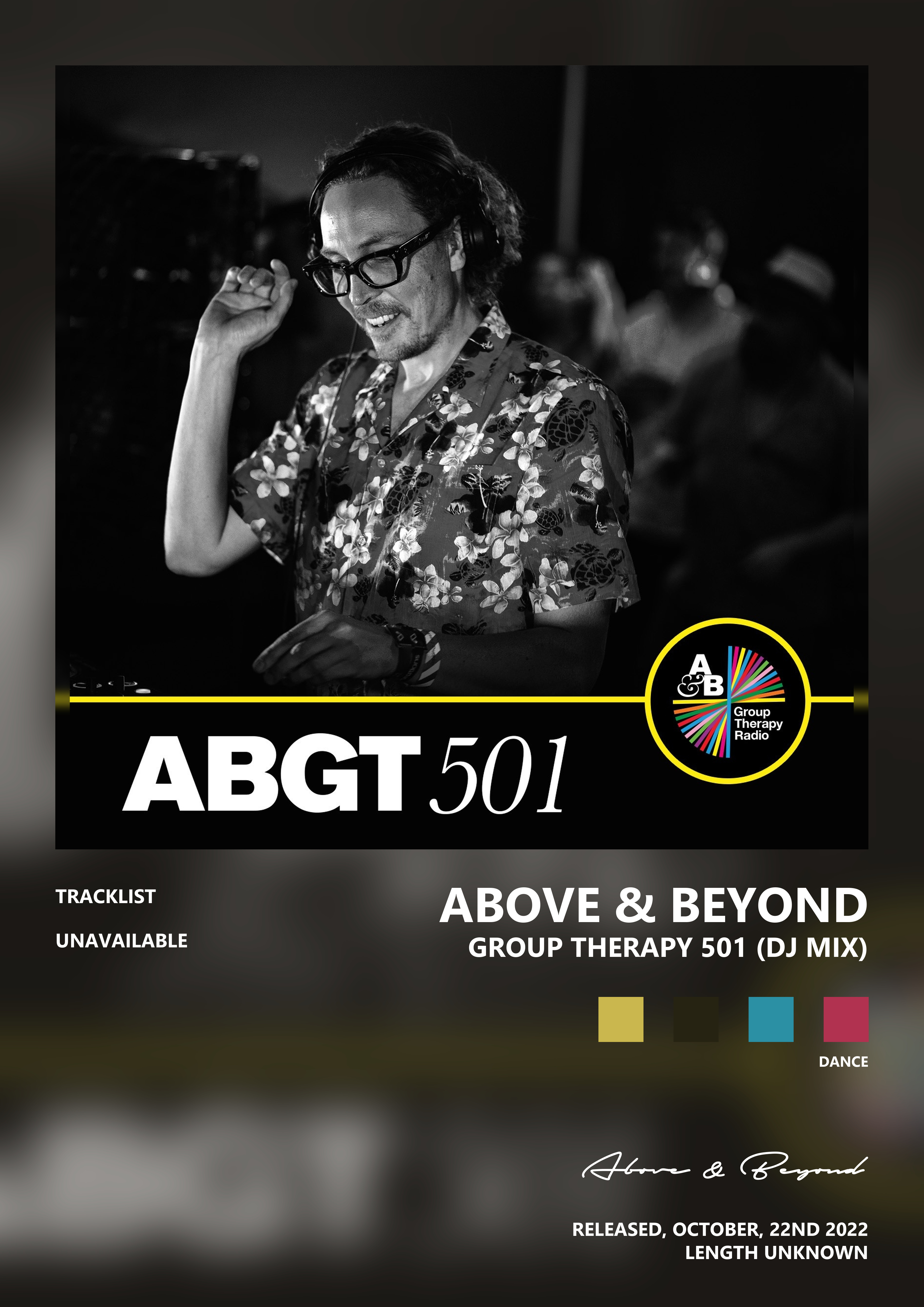 Music poster: Above Beyond - Group Therapy 501 DJ Mix