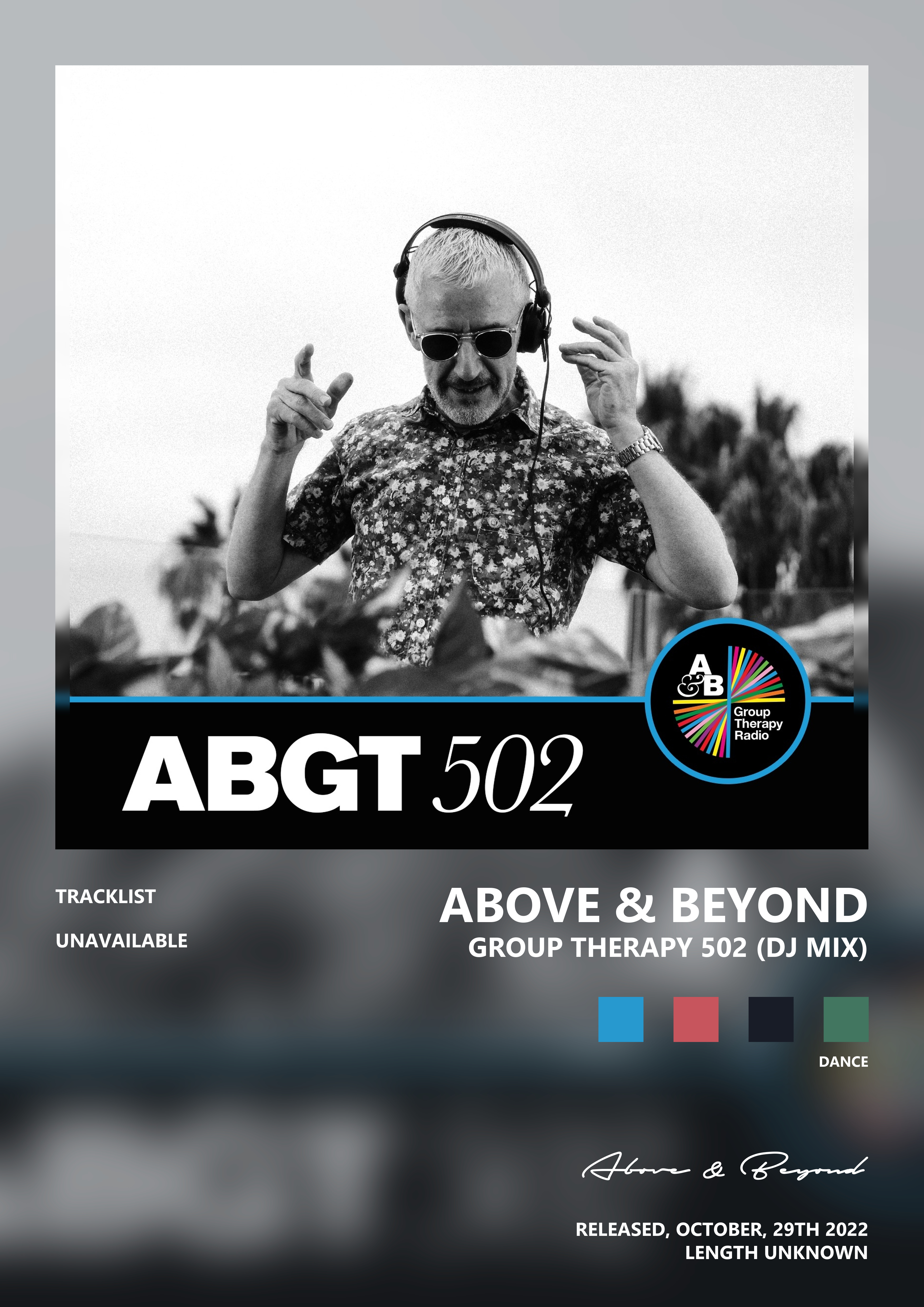 Music poster: Above Beyond - Group Therapy 502 DJ Mix