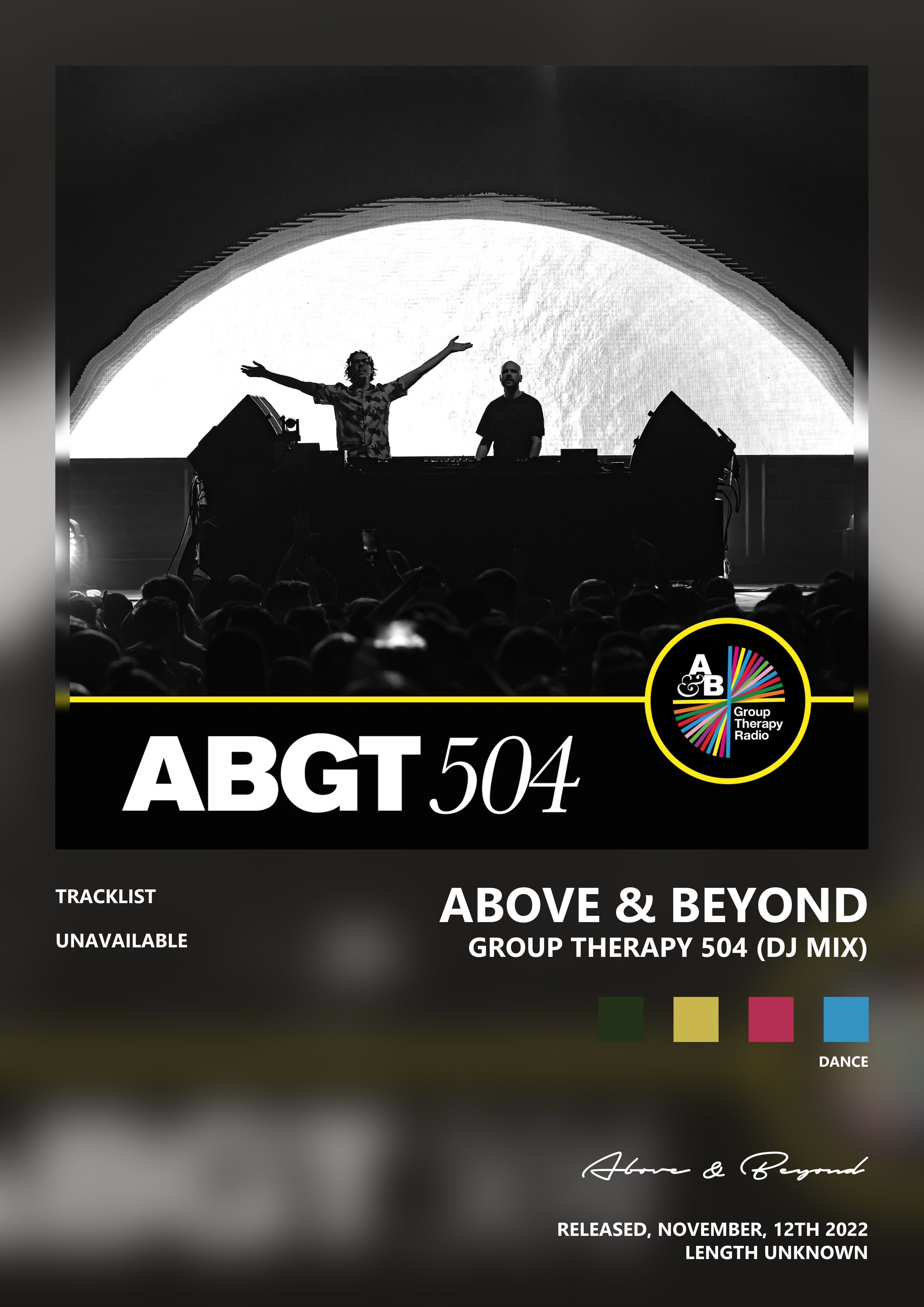 Music poster: Above Beyond - Group Therapy 504 DJ Mix