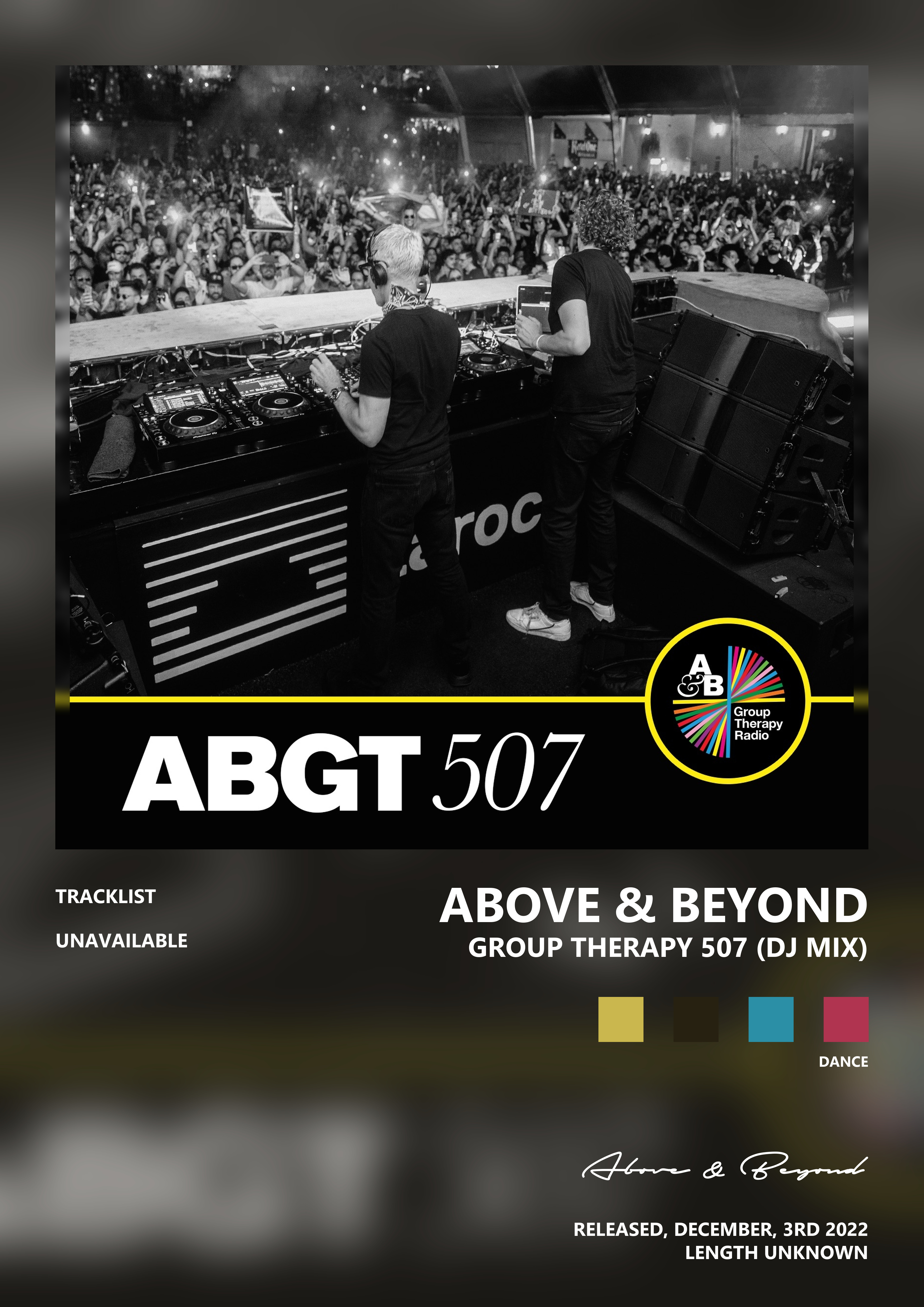 Music poster: Above Beyond - Group Therapy 507 DJ Mix