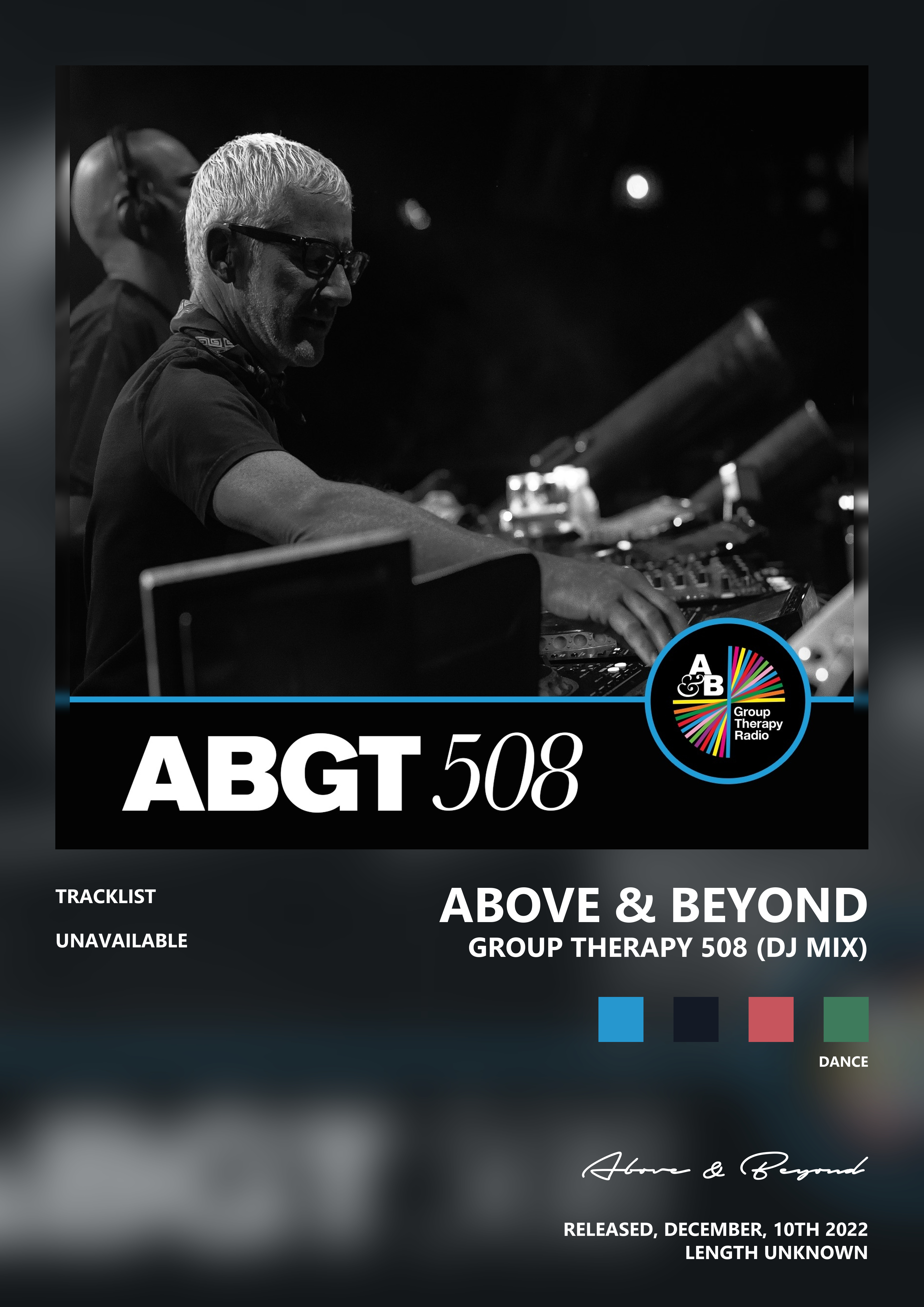 Music poster: Above Beyond - Group Therapy 508 DJ Mix