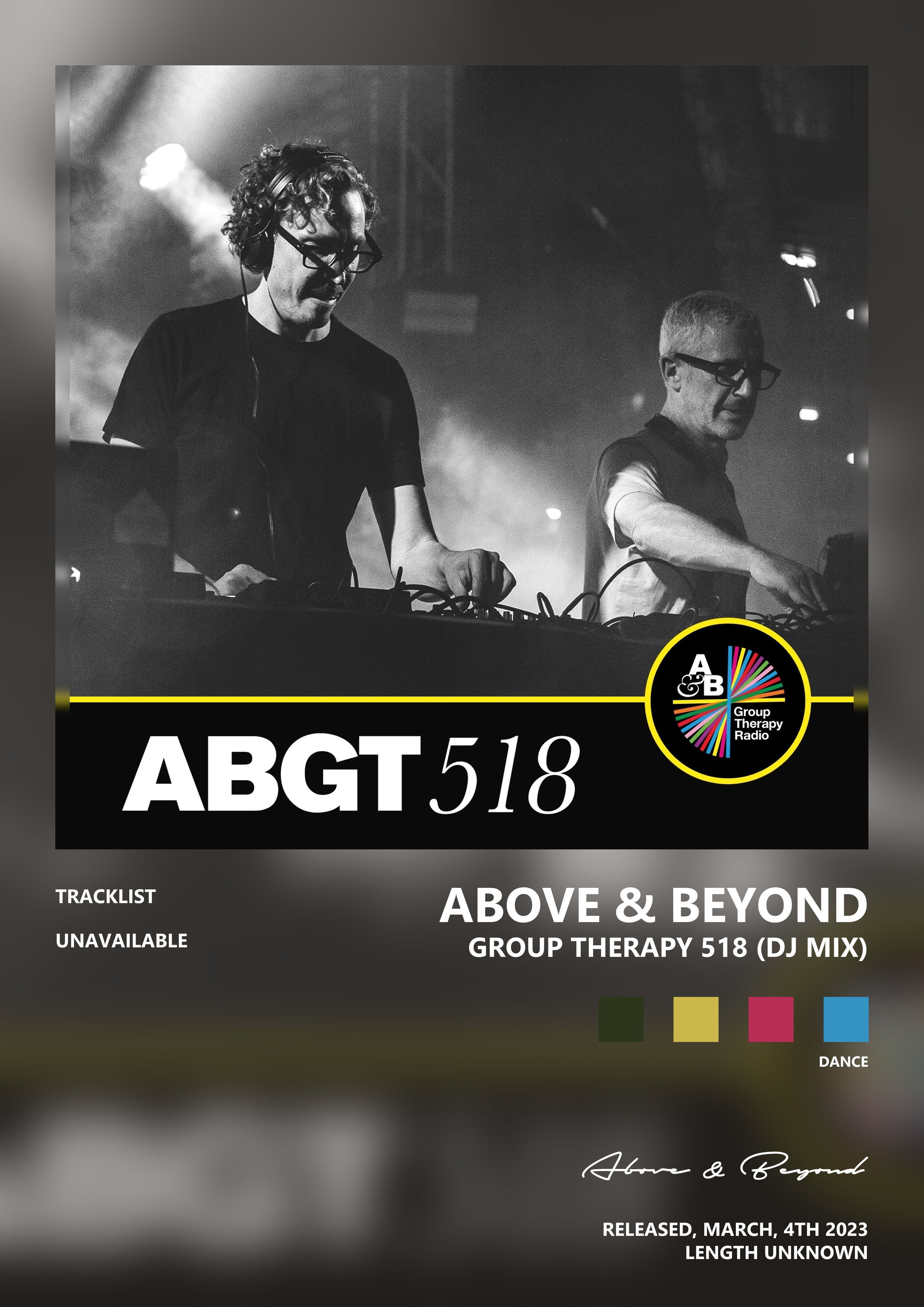 Music poster: Above Beyond - Group Therapy 518 DJ Mix