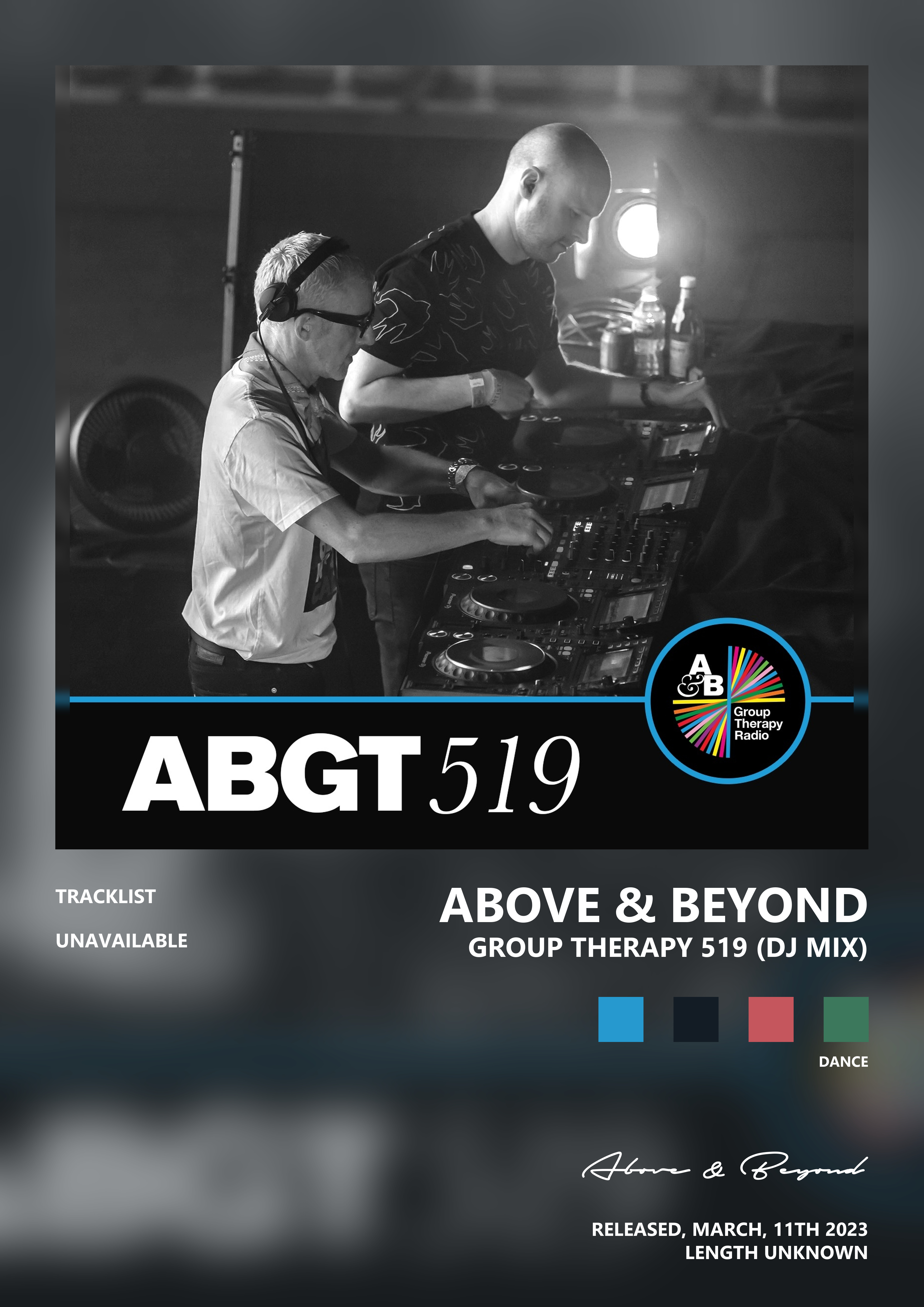 Music poster: Above Beyond - Group Therapy 519 DJ Mix