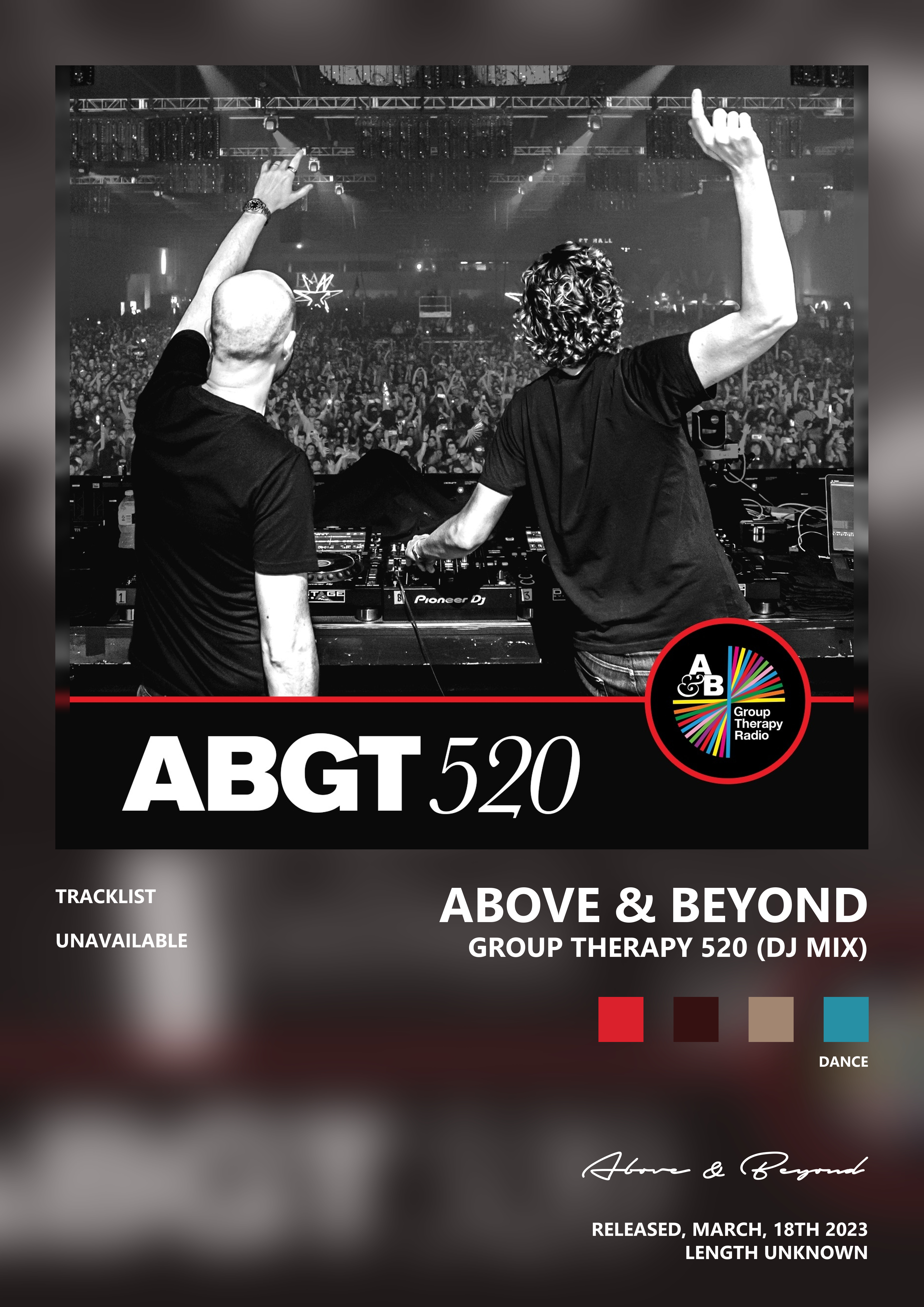 Music poster: Above Beyond - Group Therapy 520 DJ Mix