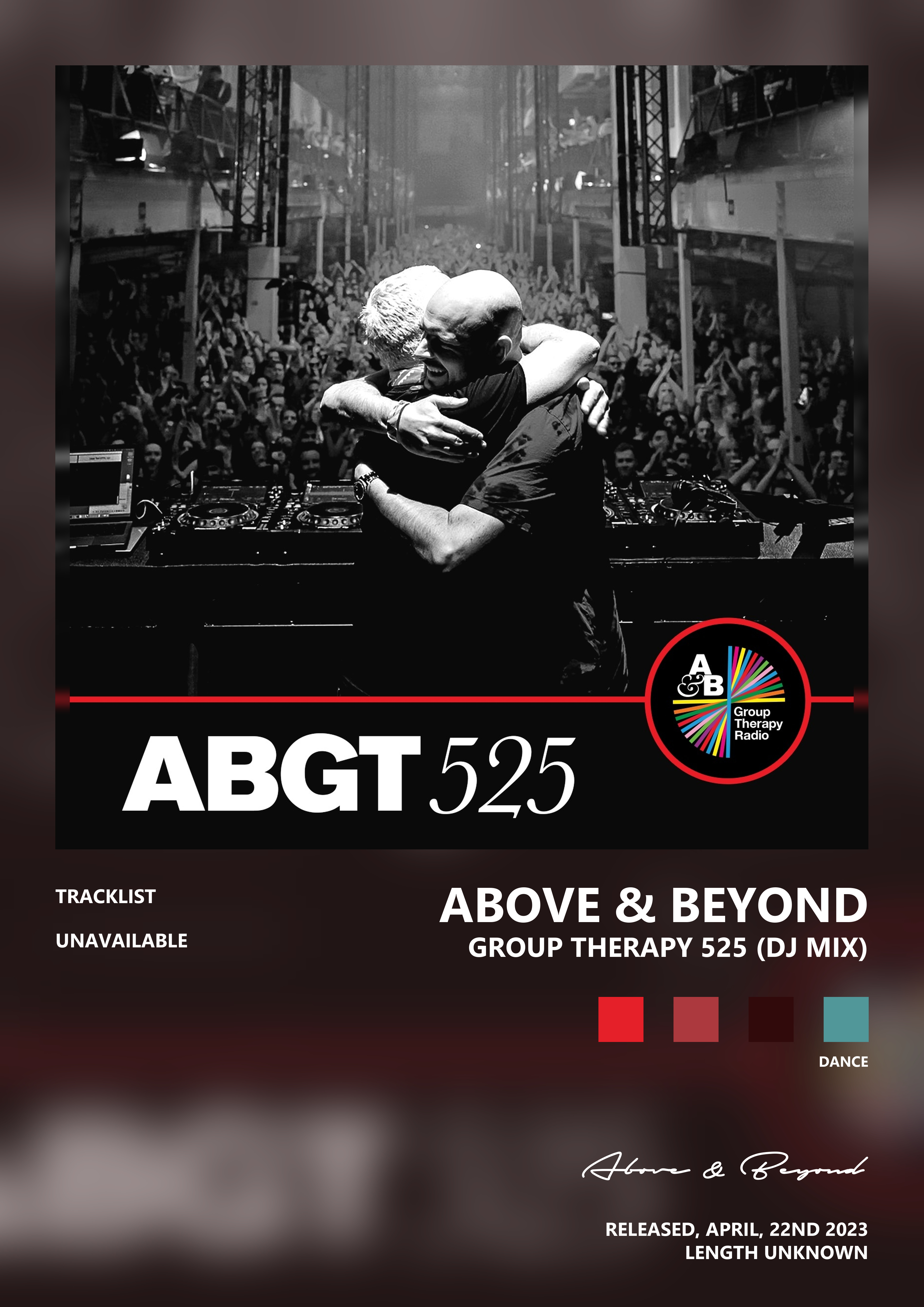 Music poster: Above Beyond - Group Therapy 525 DJ Mix