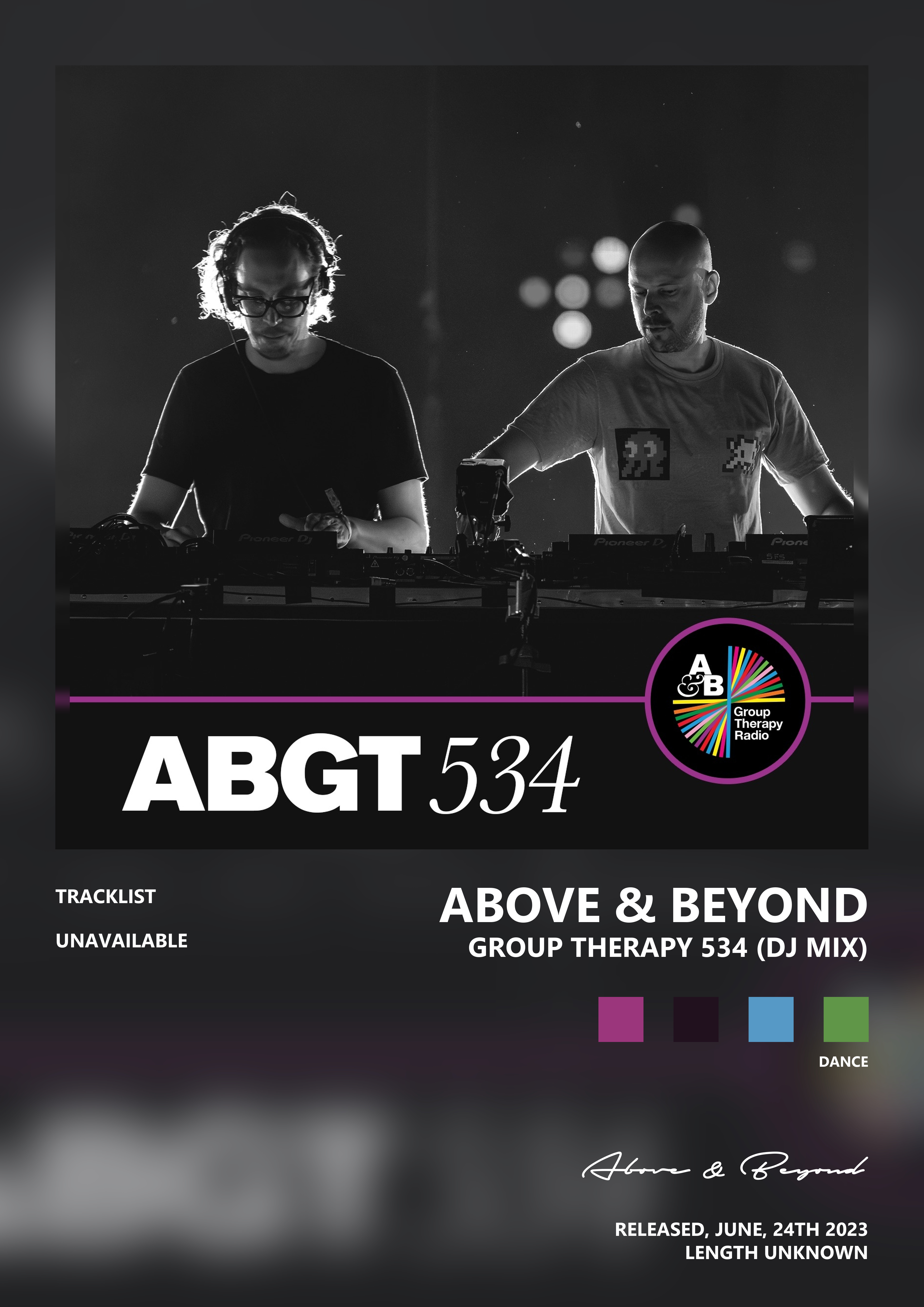 Music poster: Above Beyond - Group Therapy 534 DJ Mix