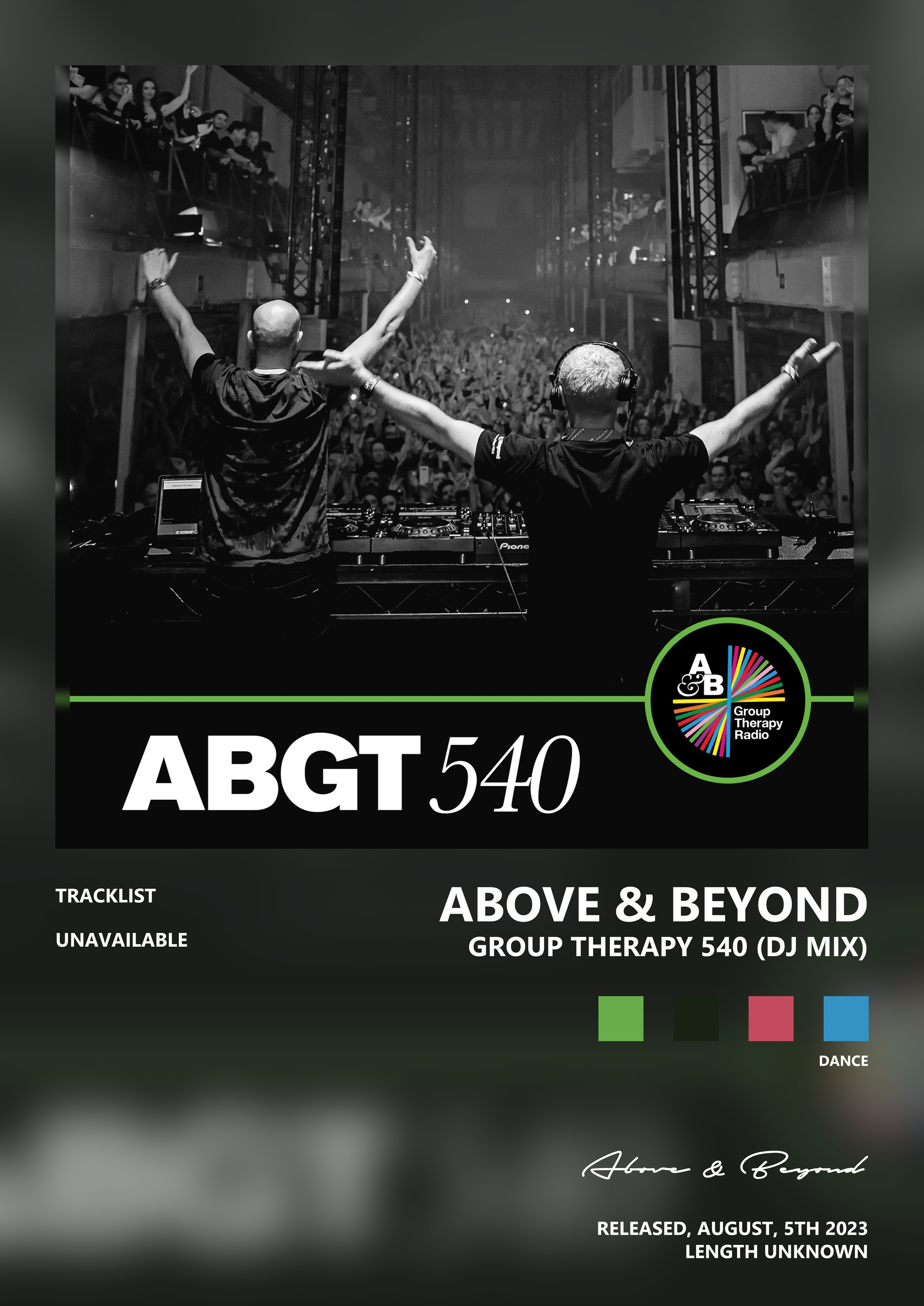 Music poster: Above Beyond - Group Therapy 540 DJ Mix