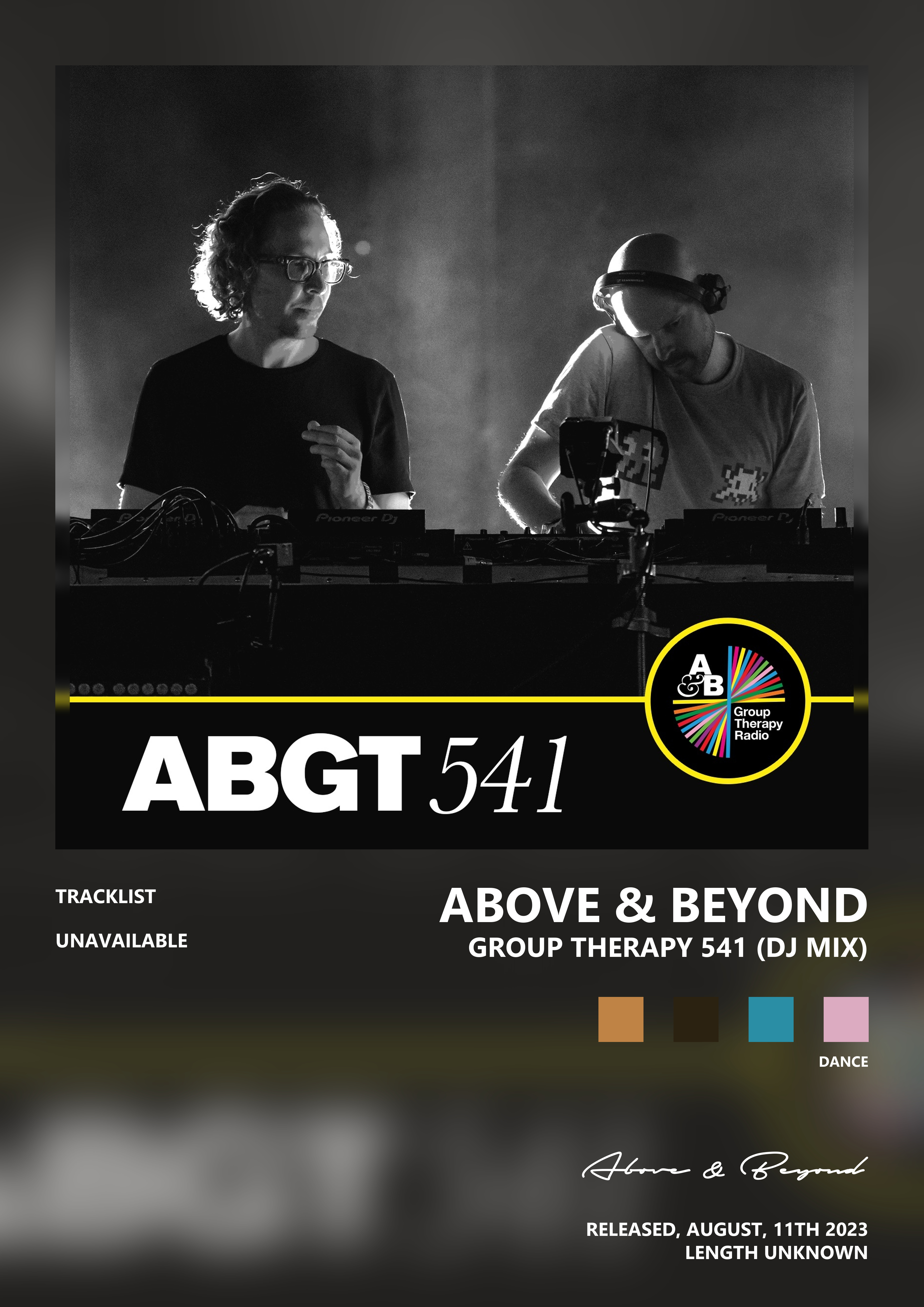 Music poster: Above Beyond - Group Therapy 541 DJ Mix