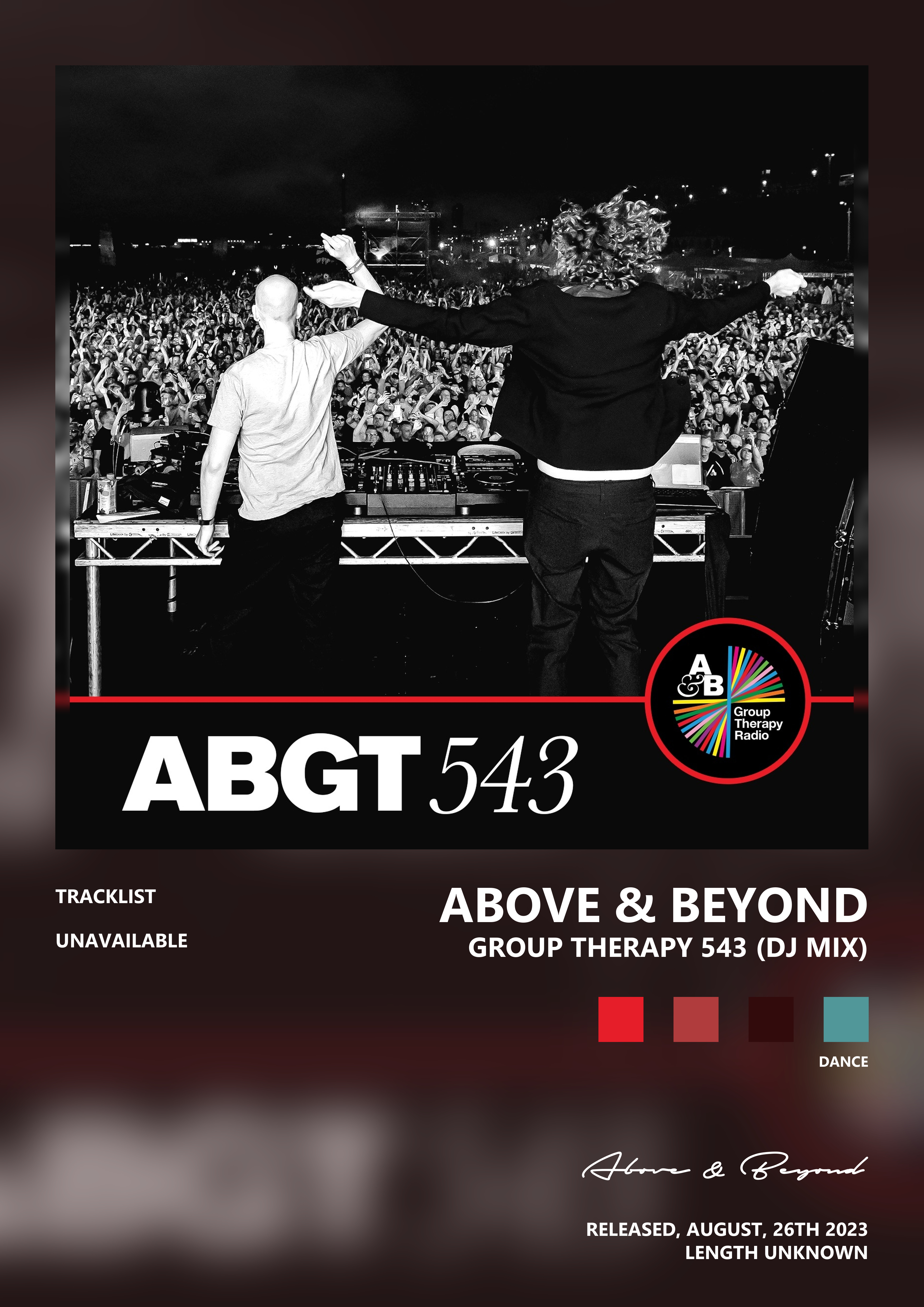 Music poster: Above Beyond - Group Therapy 543 DJ Mix