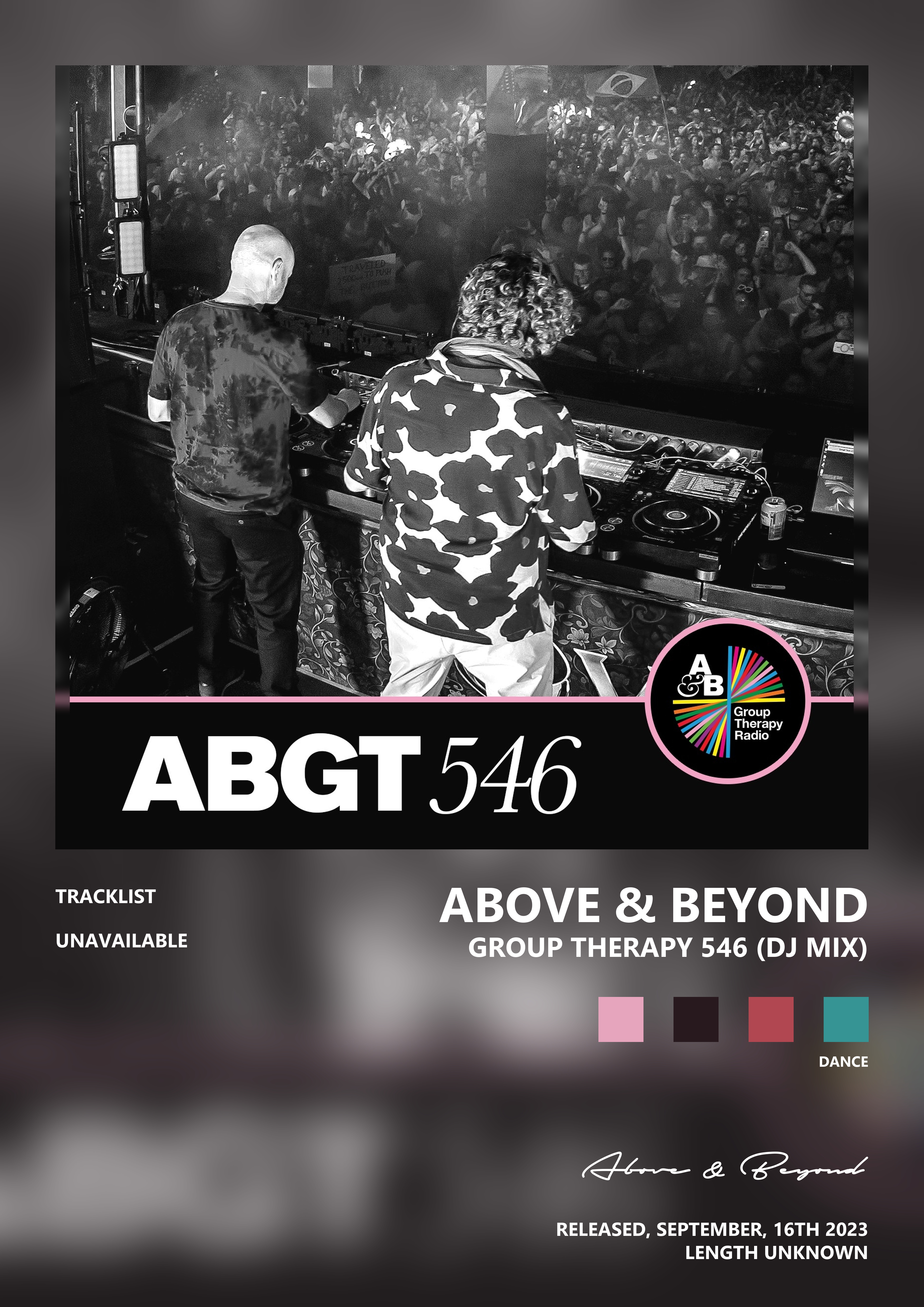 Music poster: Above Beyond - Group Therapy 546 DJ Mix