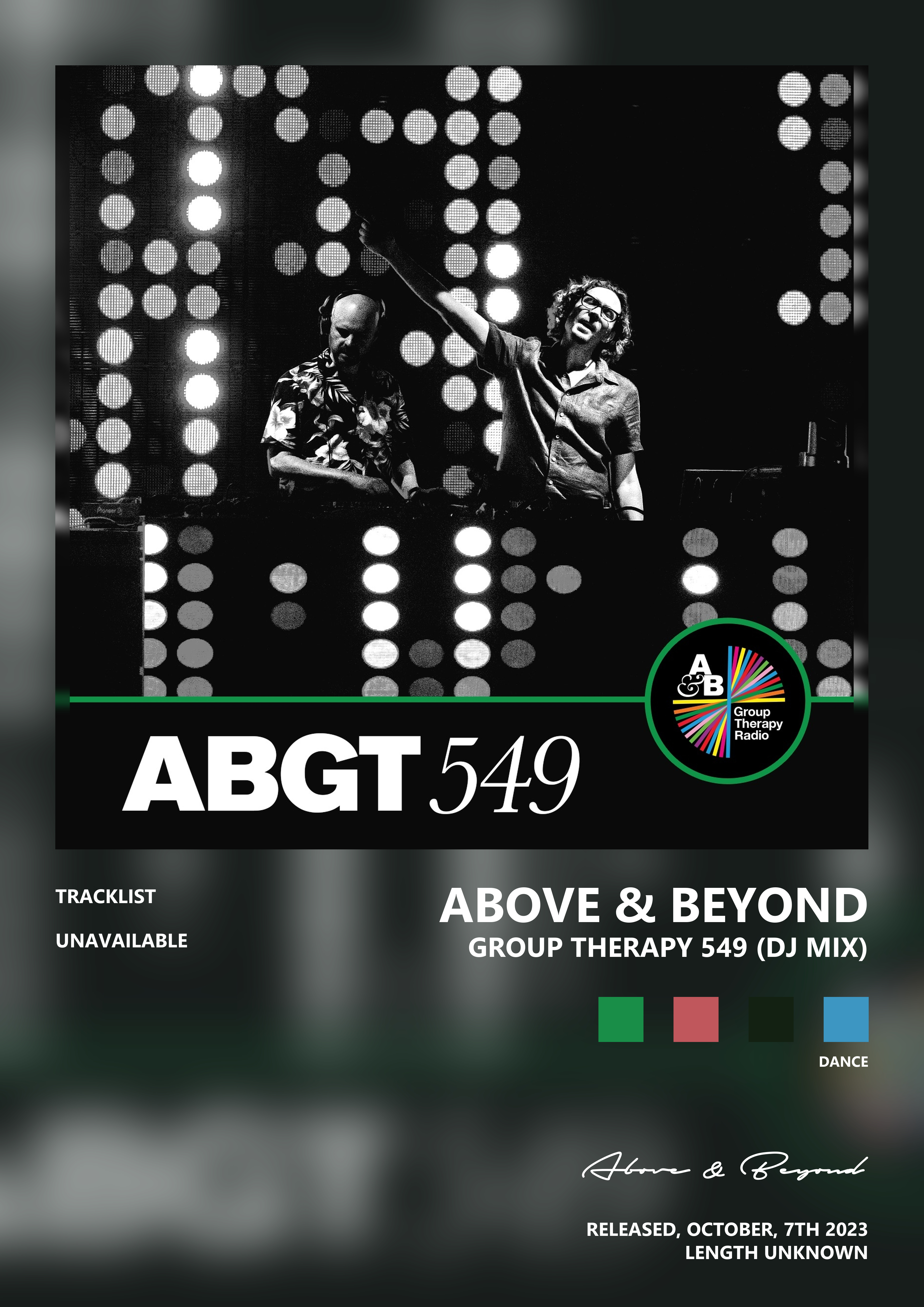 Music poster: Above Beyond - Group Therapy 549 DJ Mix
