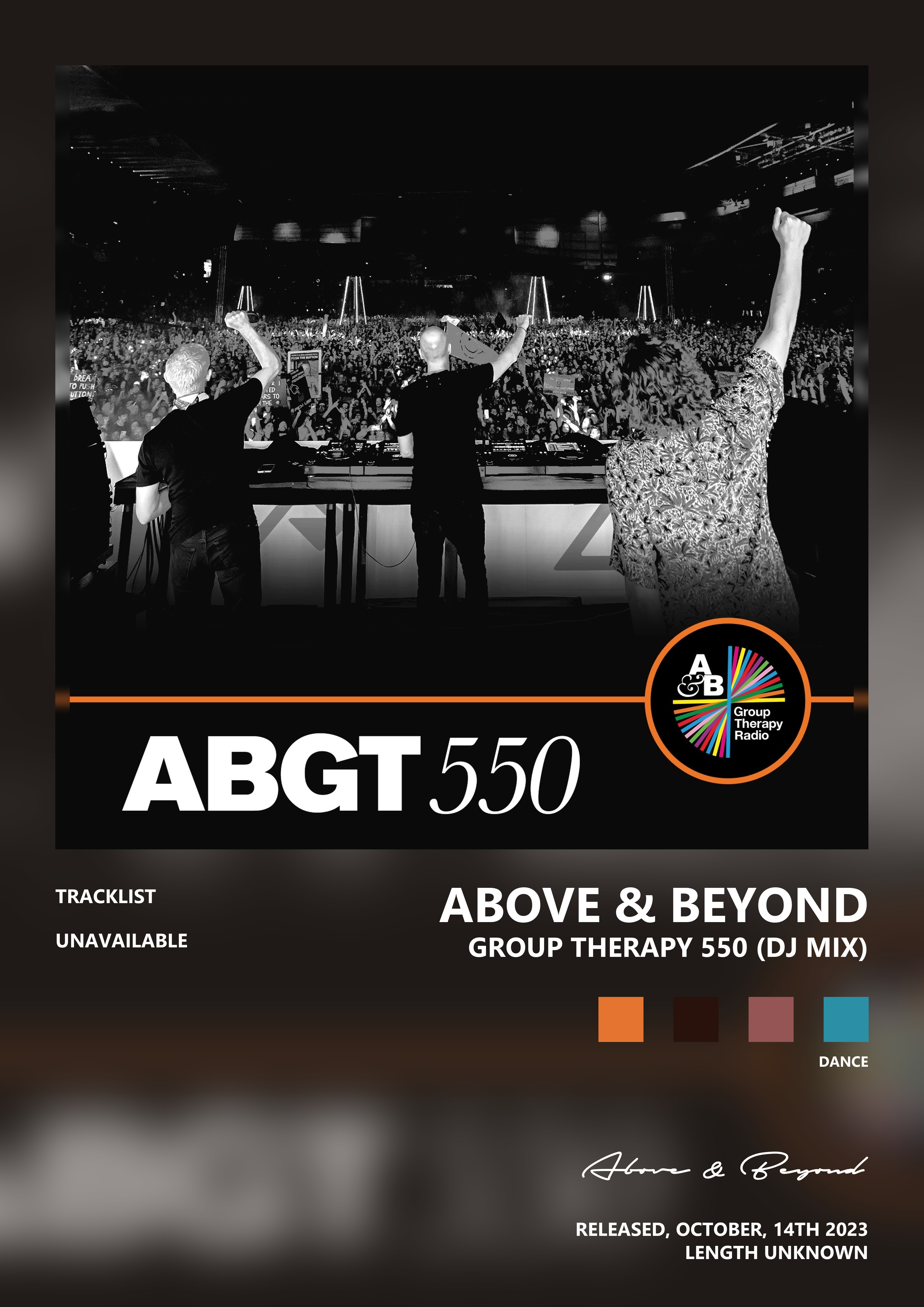 Music poster: Above Beyond - Group Therapy 550 DJ Mix