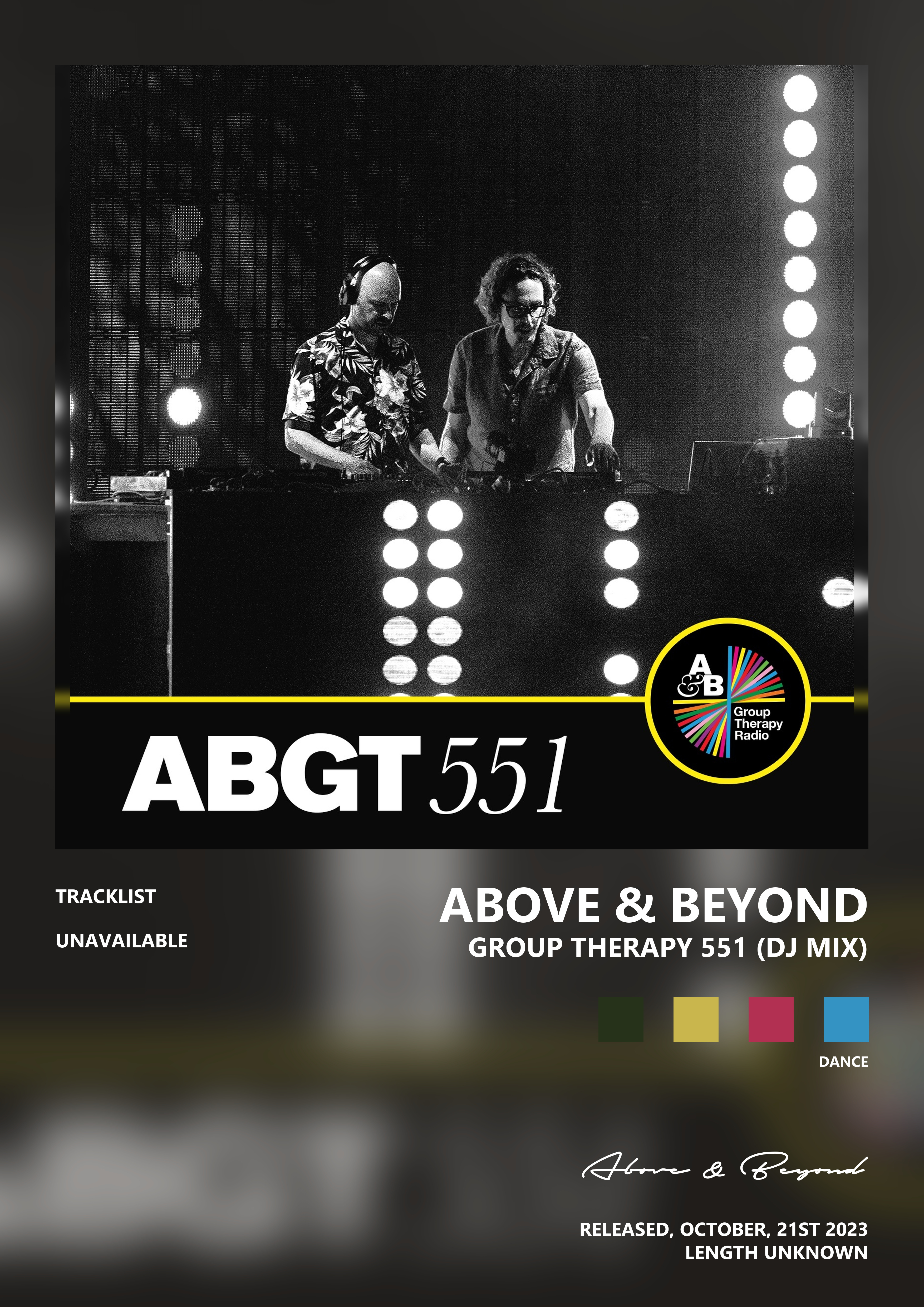 Music poster: Above Beyond - Group Therapy 551 DJ Mix