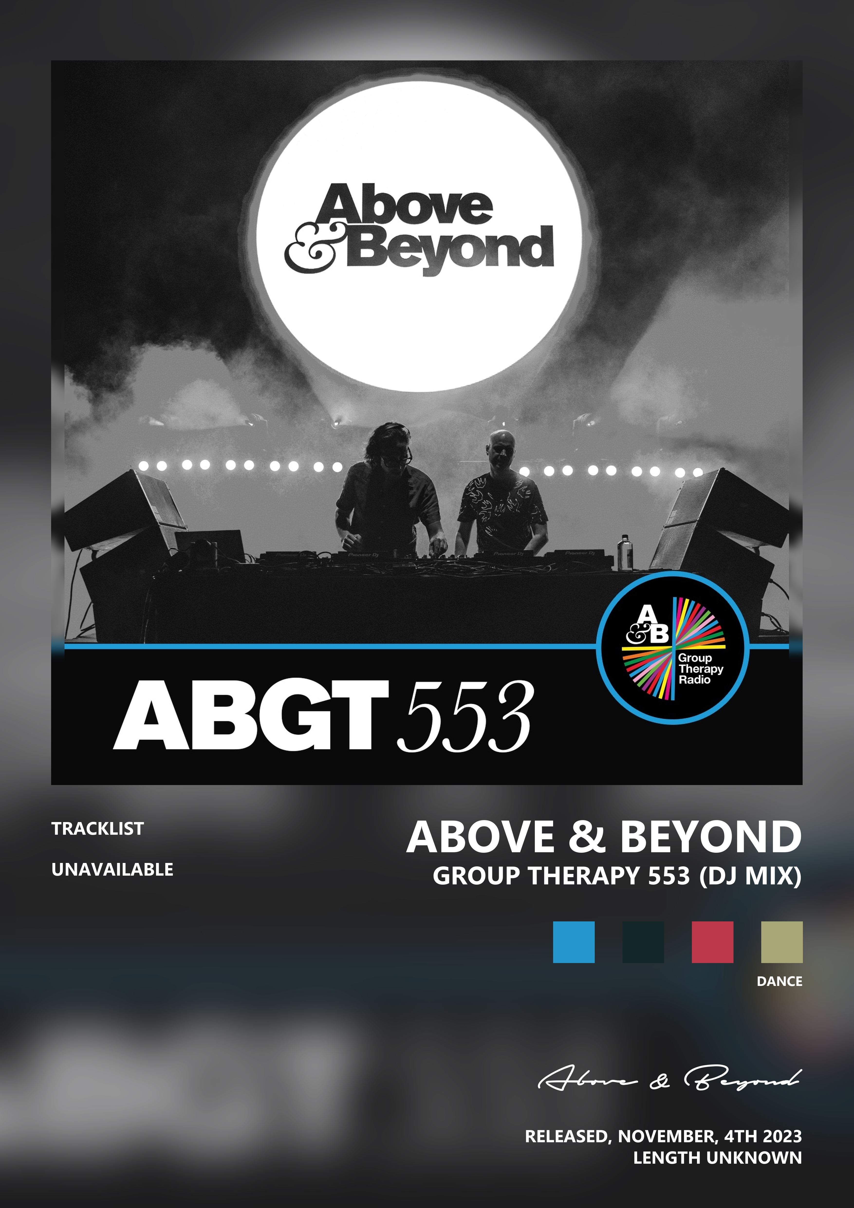 Music poster: Above Beyond - Group Therapy 553 DJ Mix