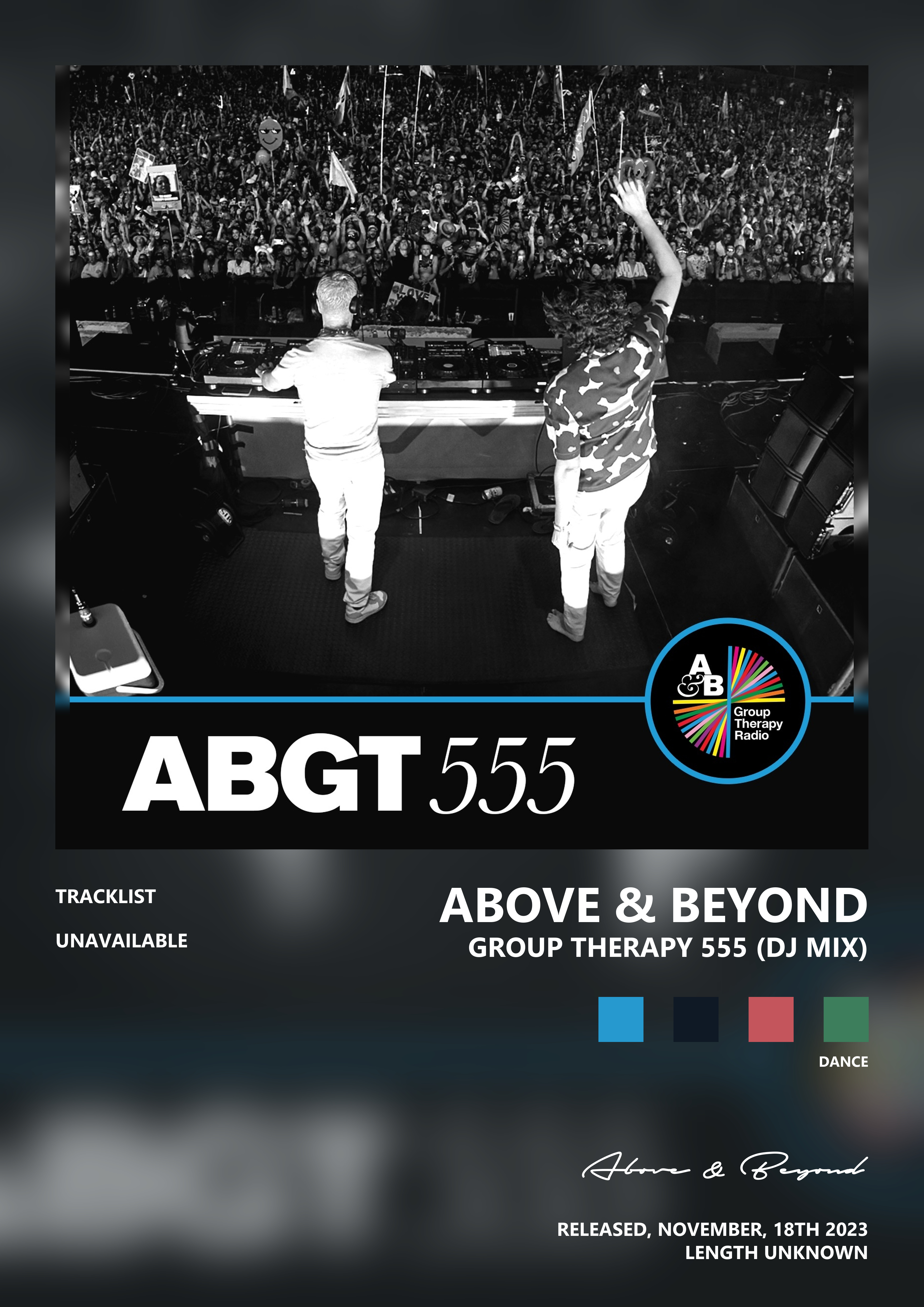 Music poster: Above Beyond - Group Therapy 555 DJ Mix
