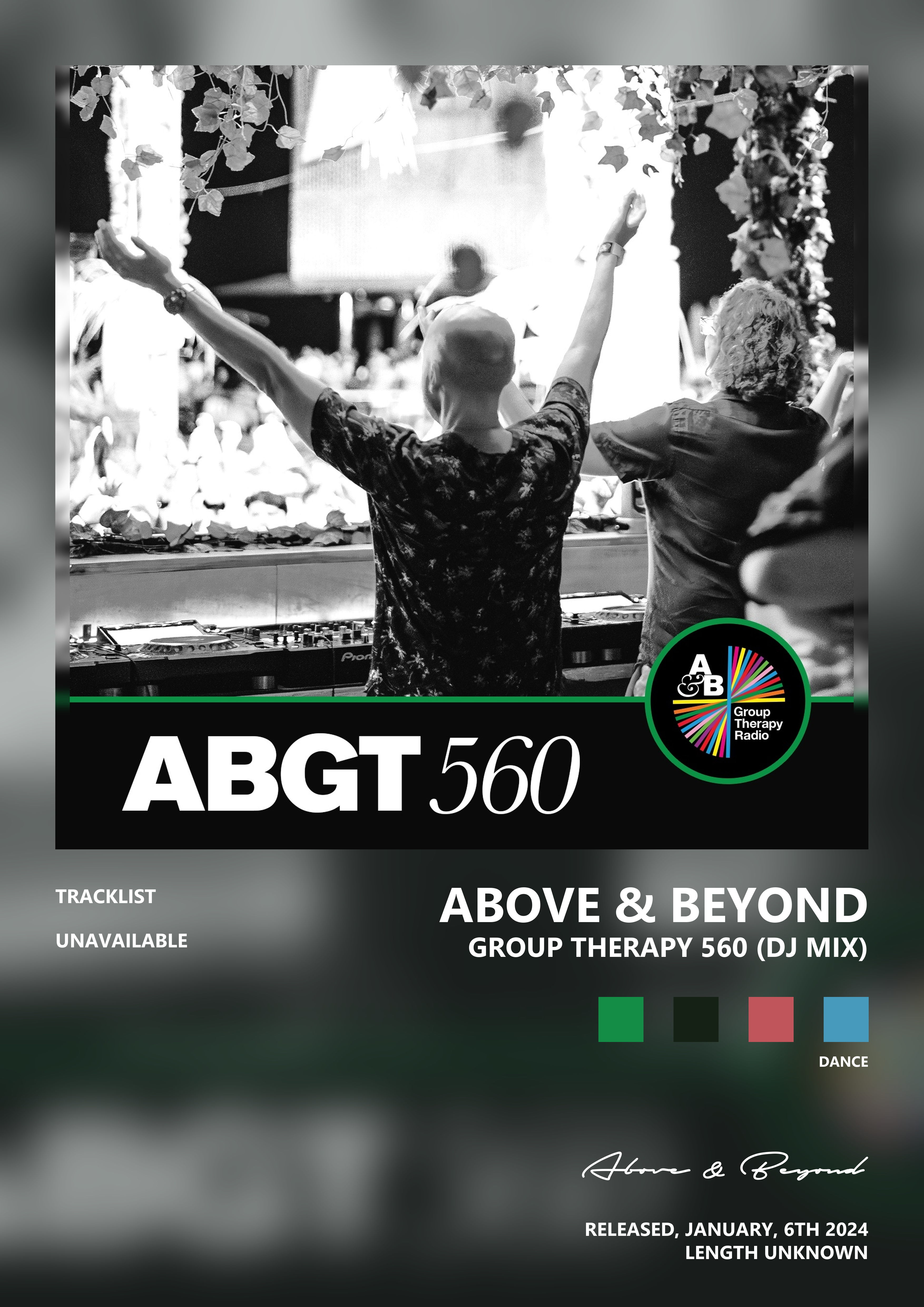 Music poster: Above Beyond - Group Therapy 560 DJ Mix