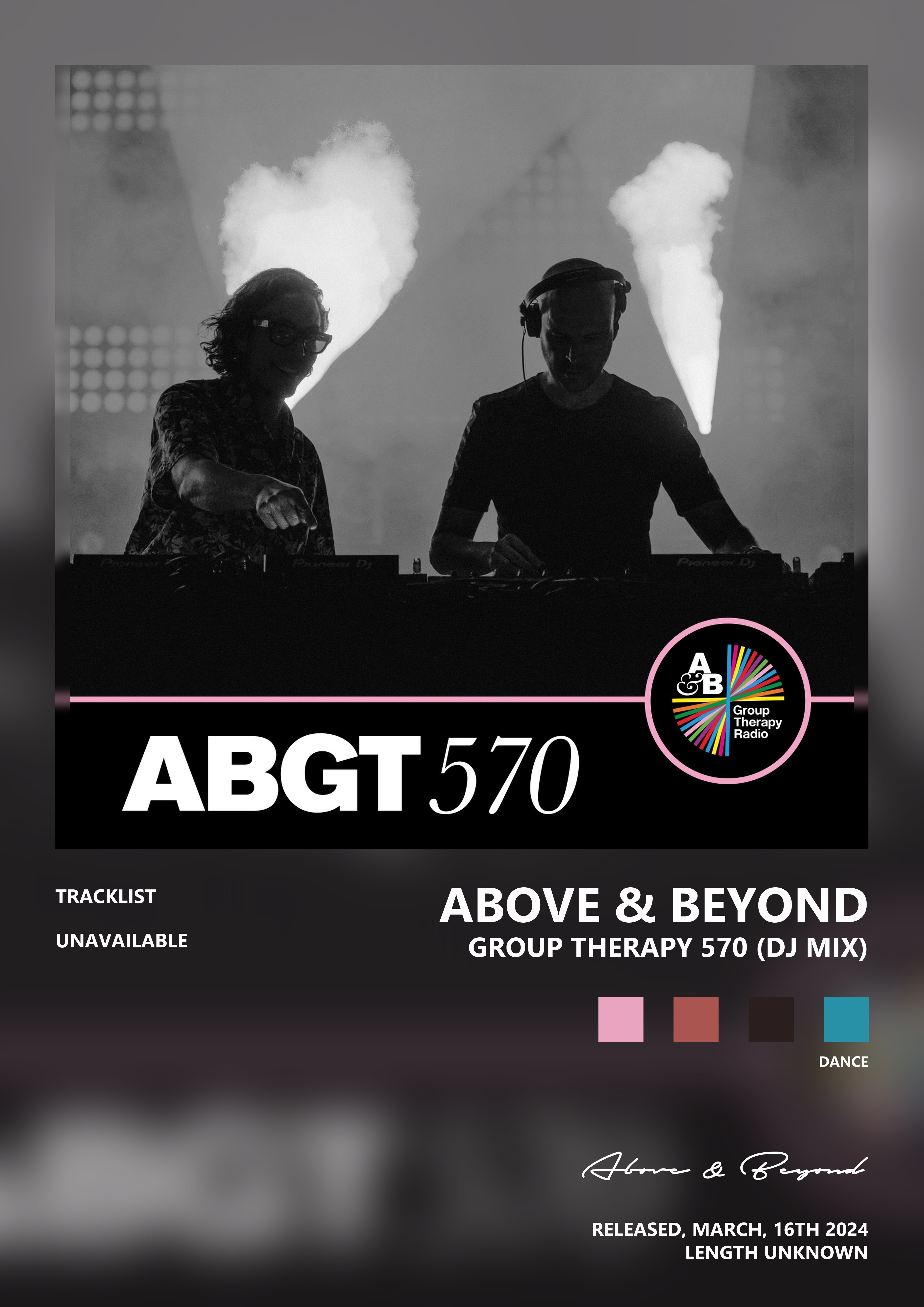 Music poster: Above Beyond - Group Therapy 570 DJ Mix