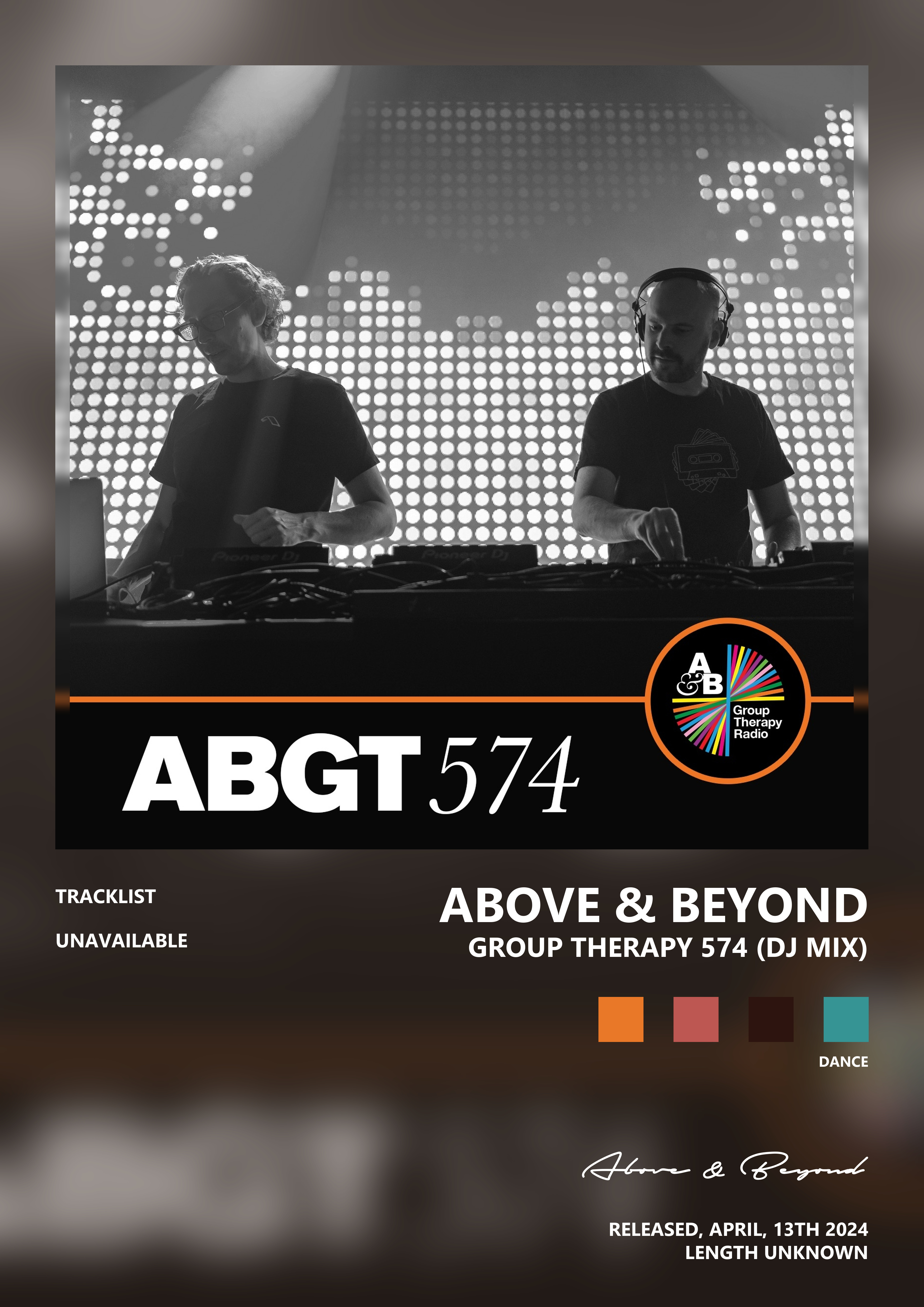 Music poster: Above Beyond - Group Therapy 574 DJ Mix