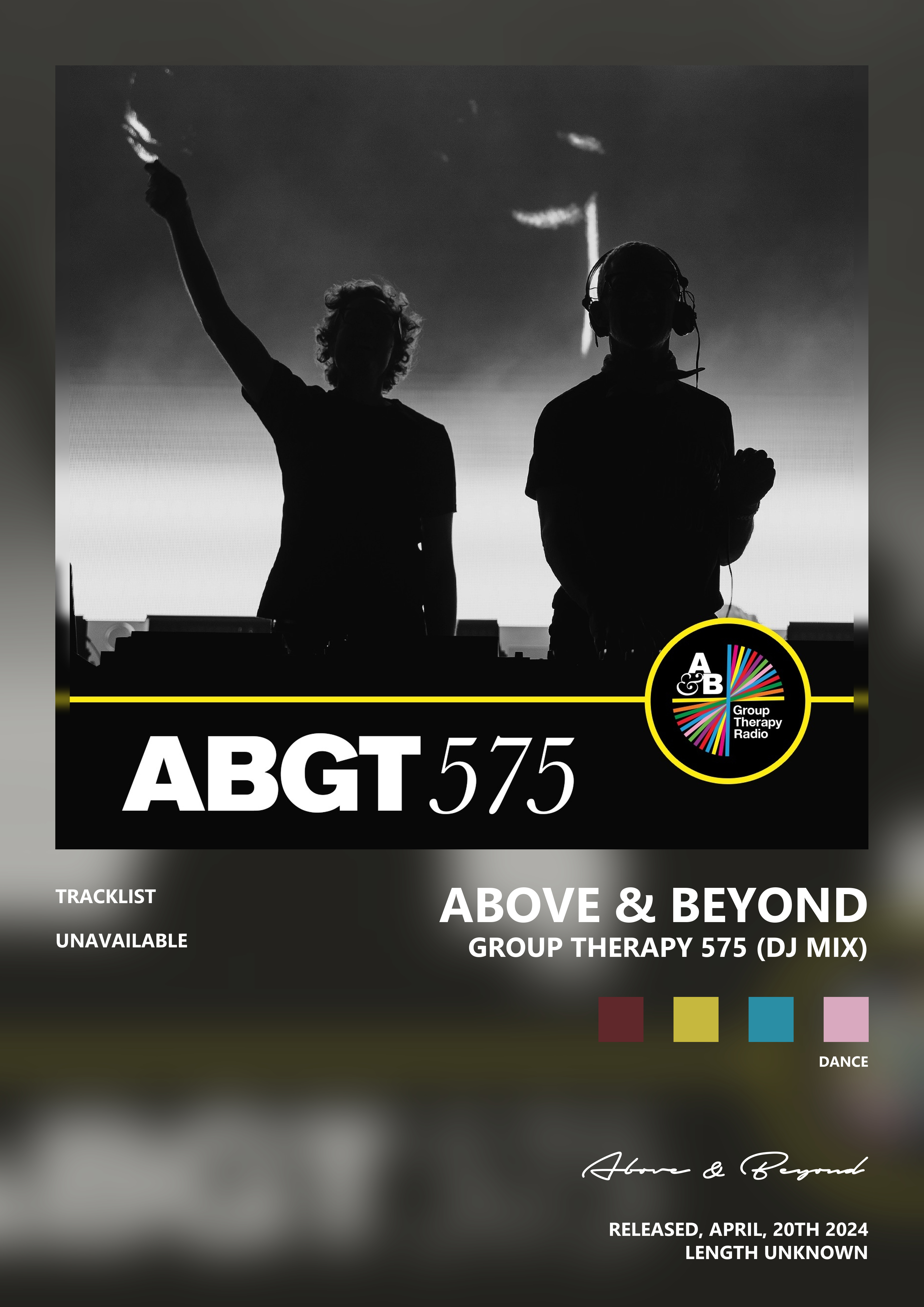 Music poster: Above Beyond - Group Therapy 575 DJ Mix