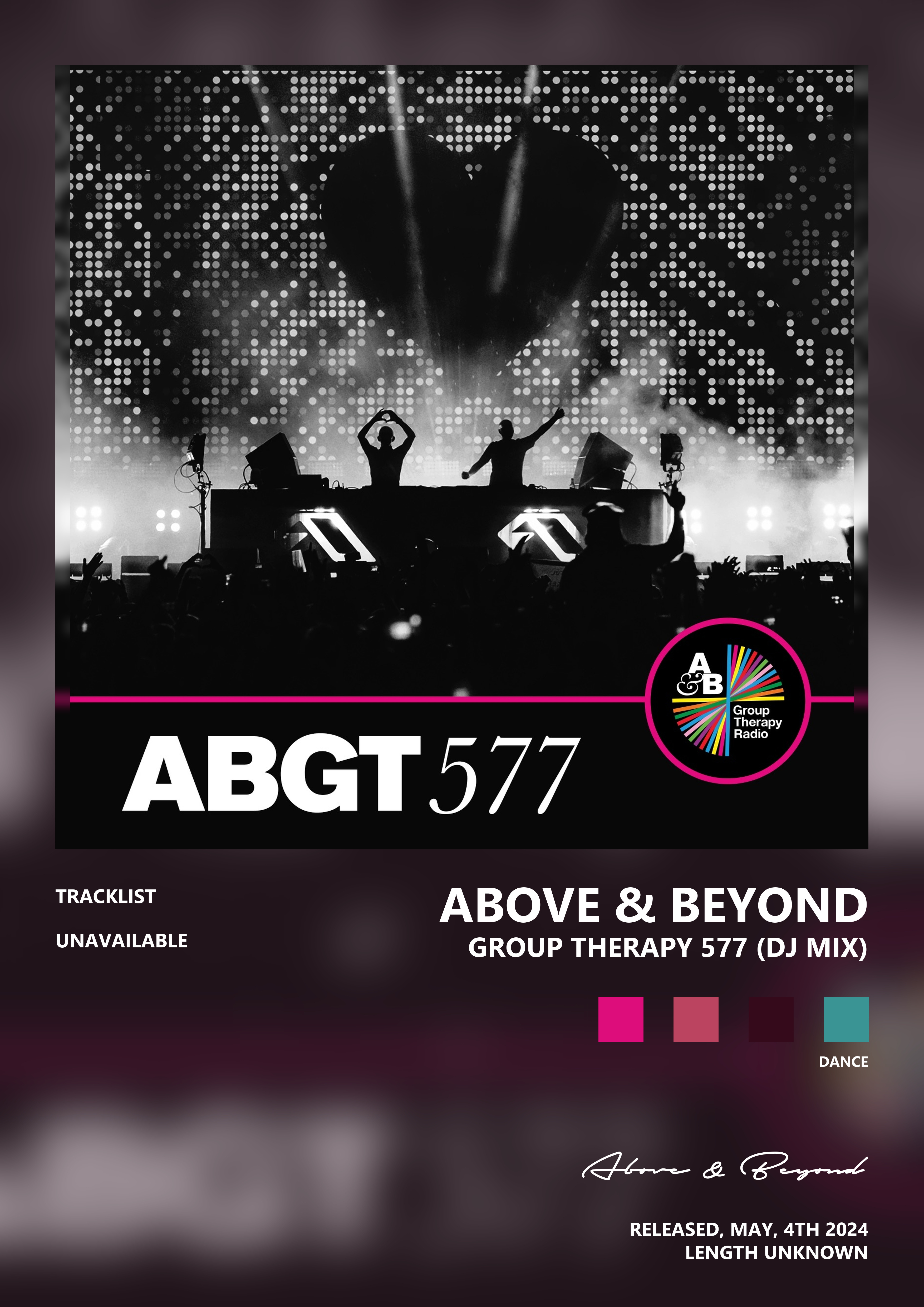 Music poster: Above Beyond - Group Therapy 577 DJ Mix