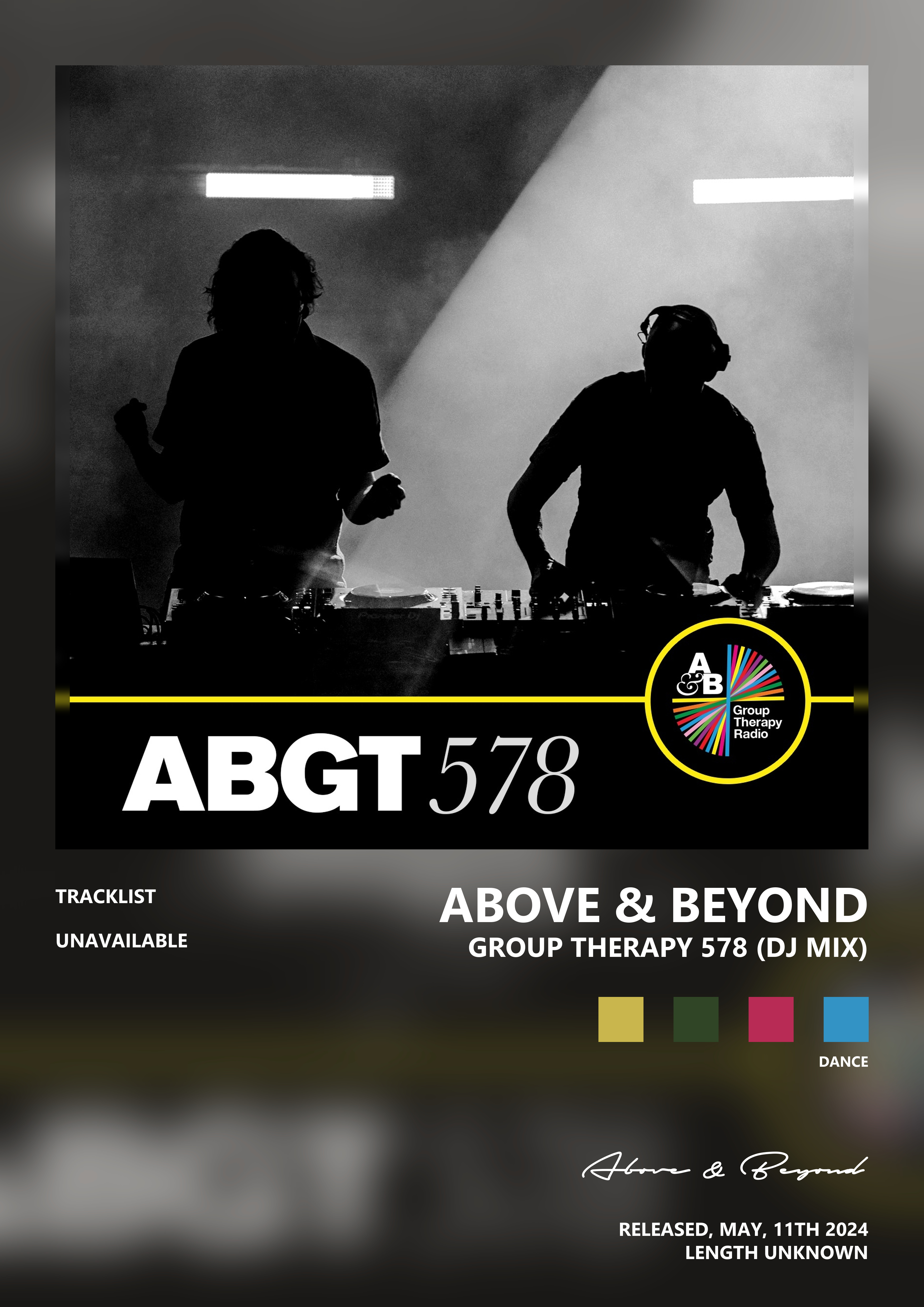 Music poster: Above Beyond - Group Therapy 578 DJ Mix