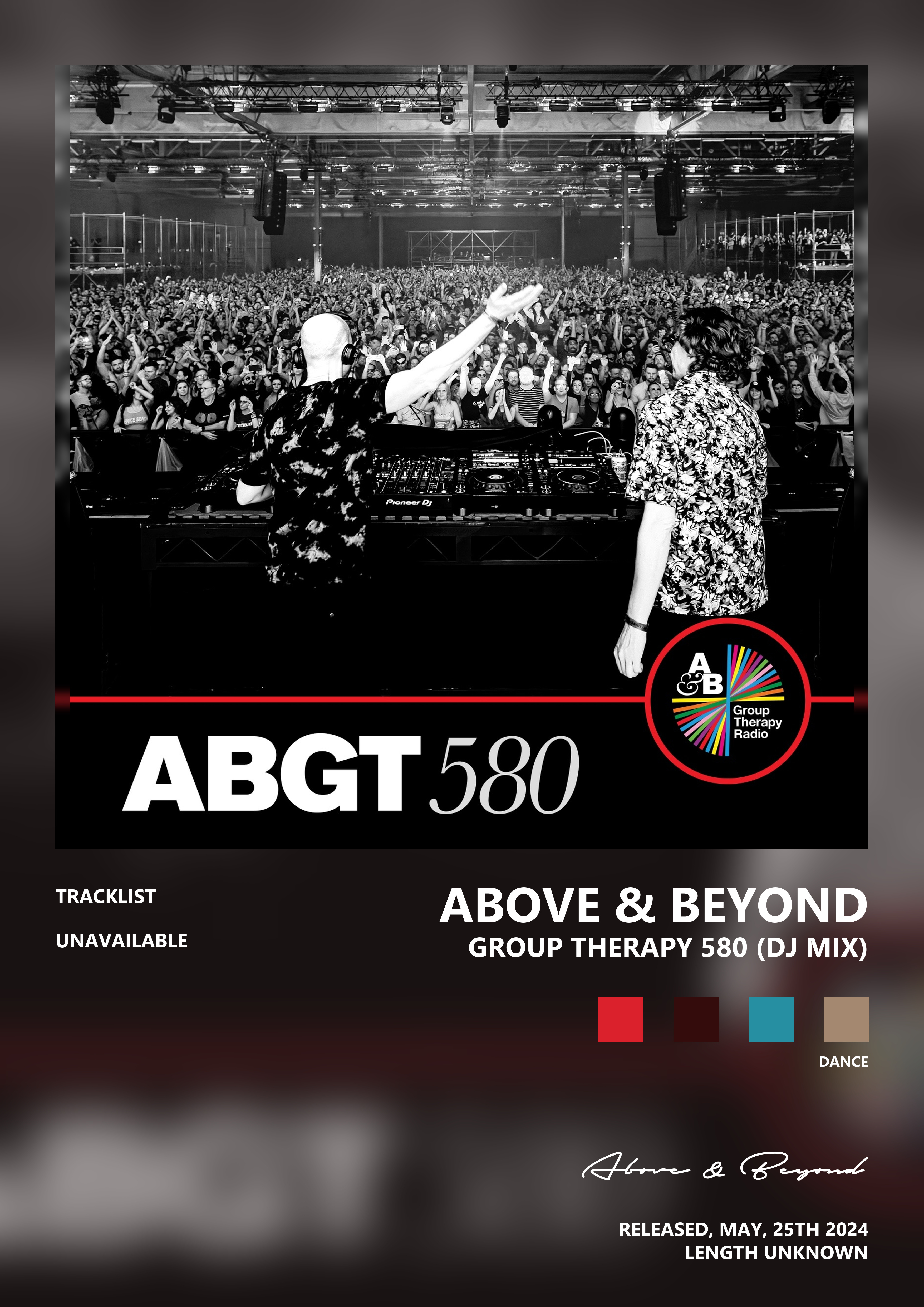 Music poster: Above Beyond - Group Therapy 580 DJ Mix