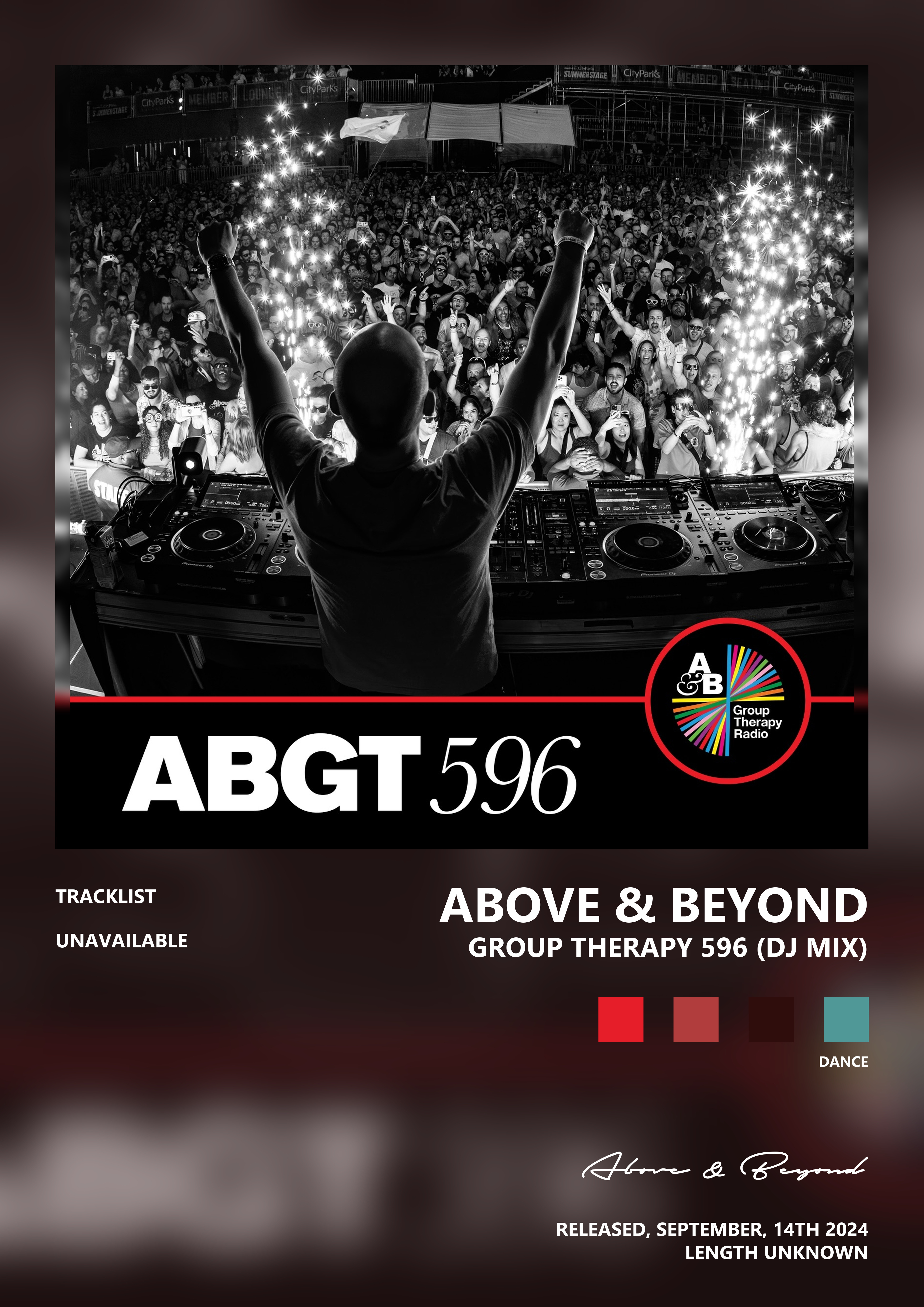 Music poster: Above Beyond - Group Therapy 596 DJ Mix