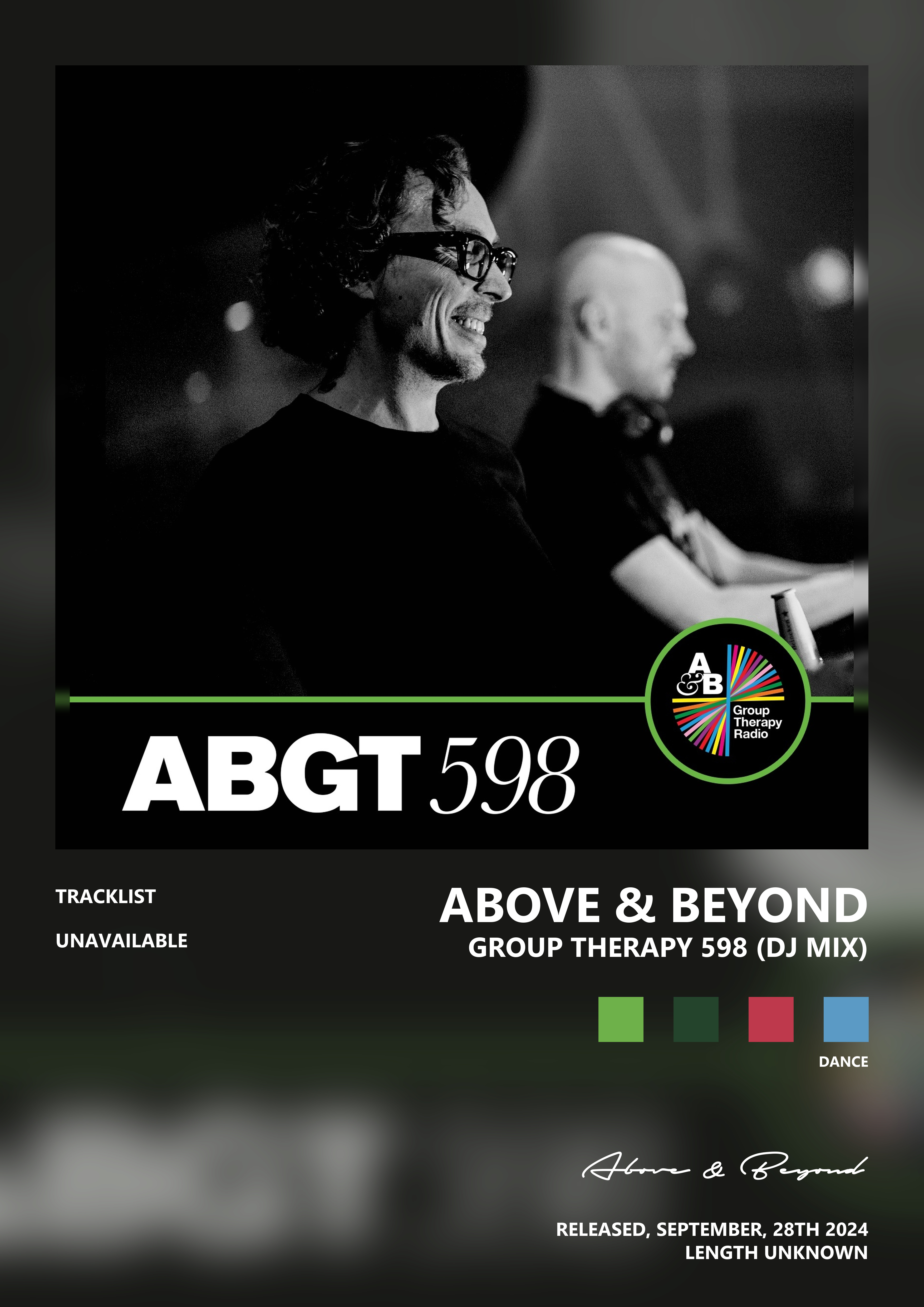 Music poster: Above Beyond - Group Therapy 598 DJ Mix