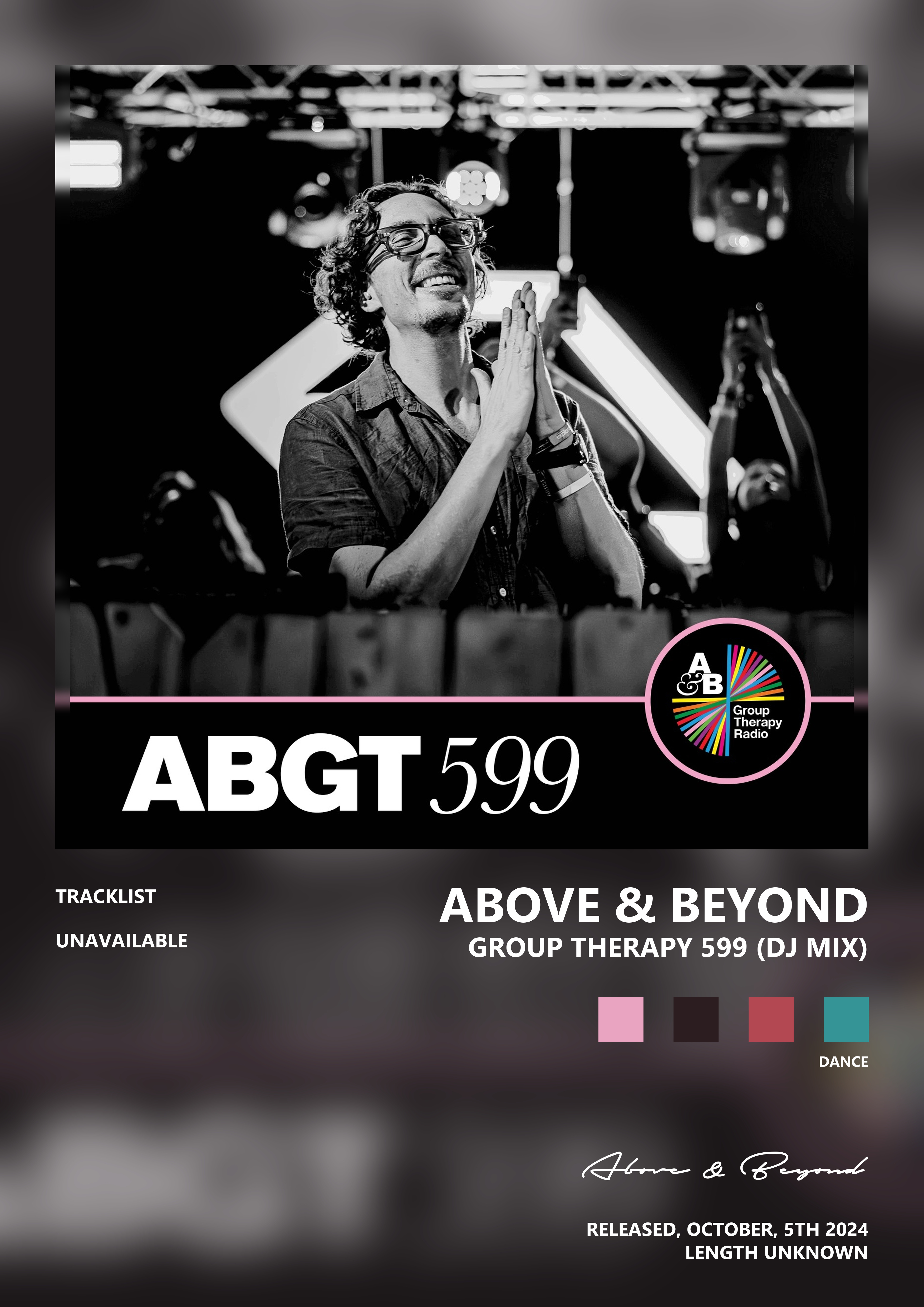 Music poster: Above Beyond - Group Therapy 599 DJ Mix