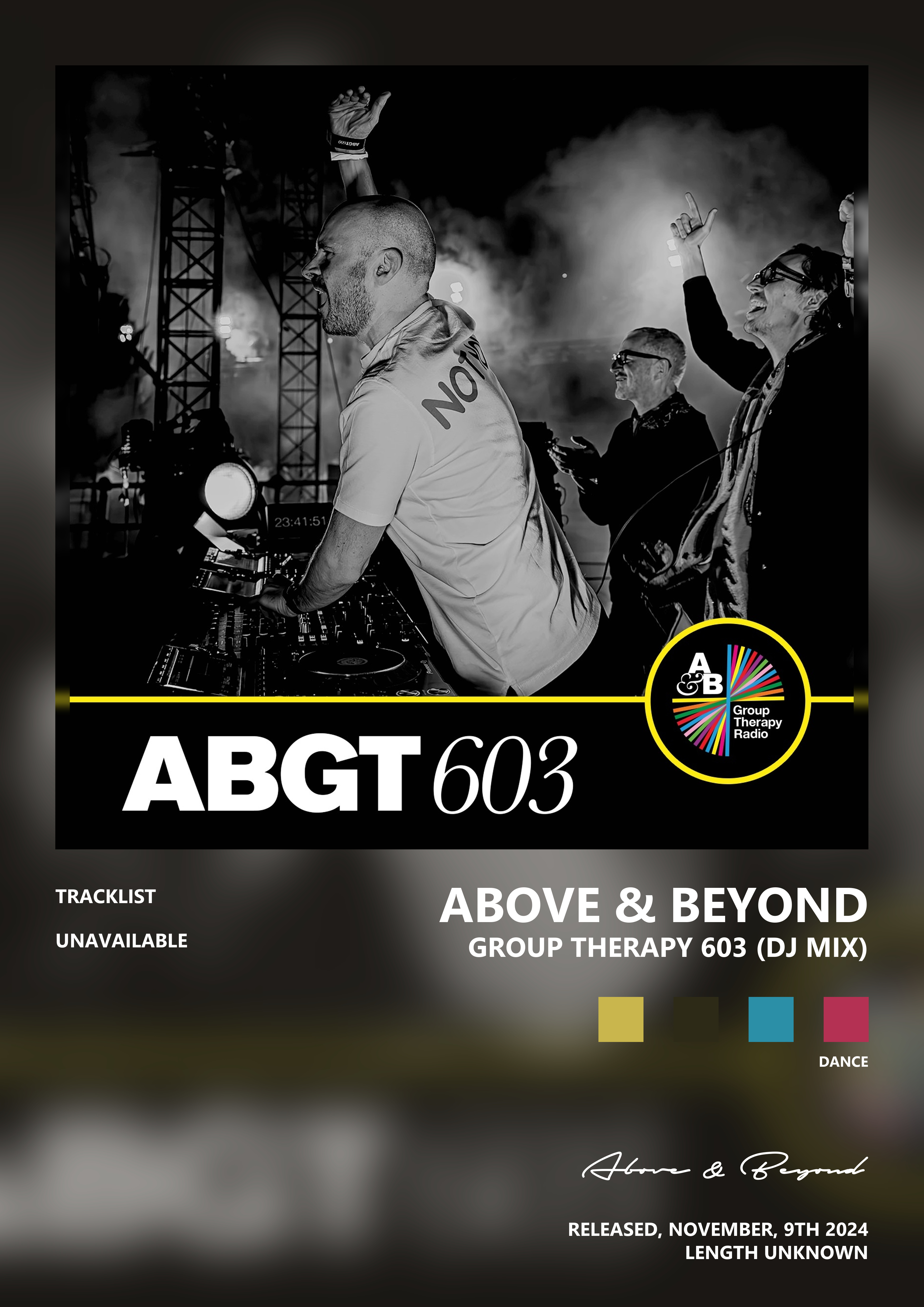 Music poster: Above Beyond - Group Therapy 603 DJ Mix