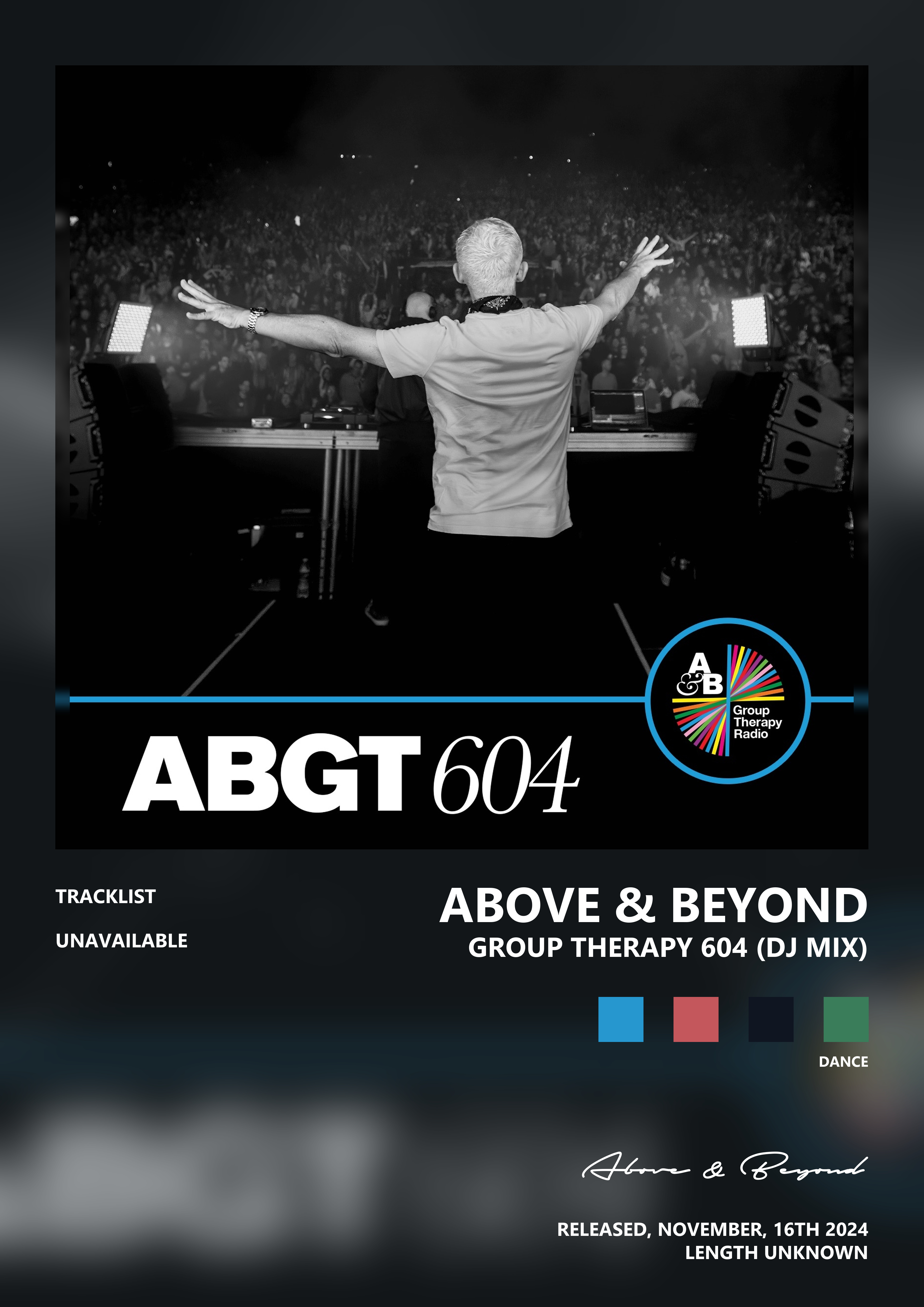 Music poster: Above Beyond - Group Therapy 604 DJ Mix