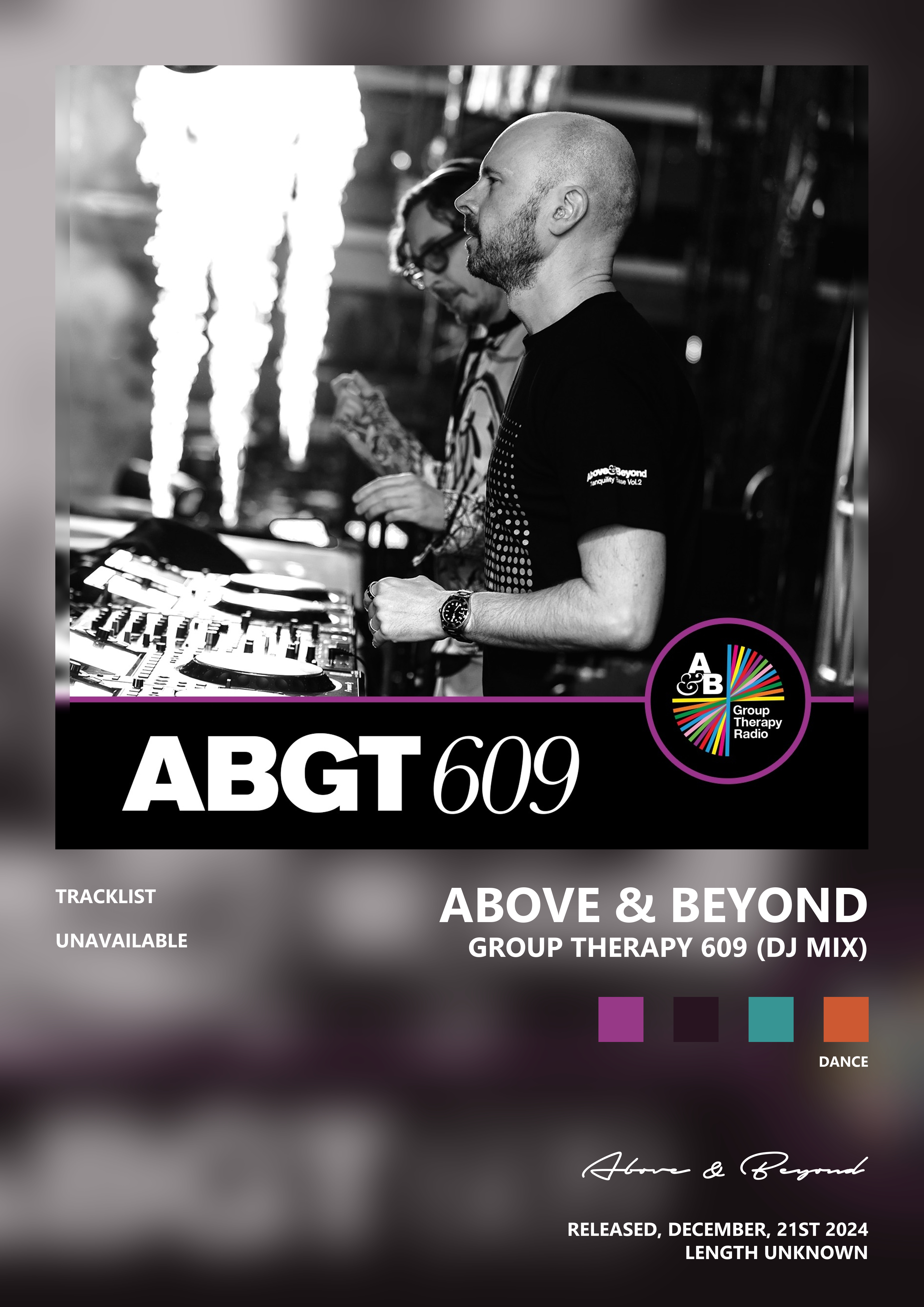 Music poster: Above Beyond - Group Therapy 609 DJ Mix